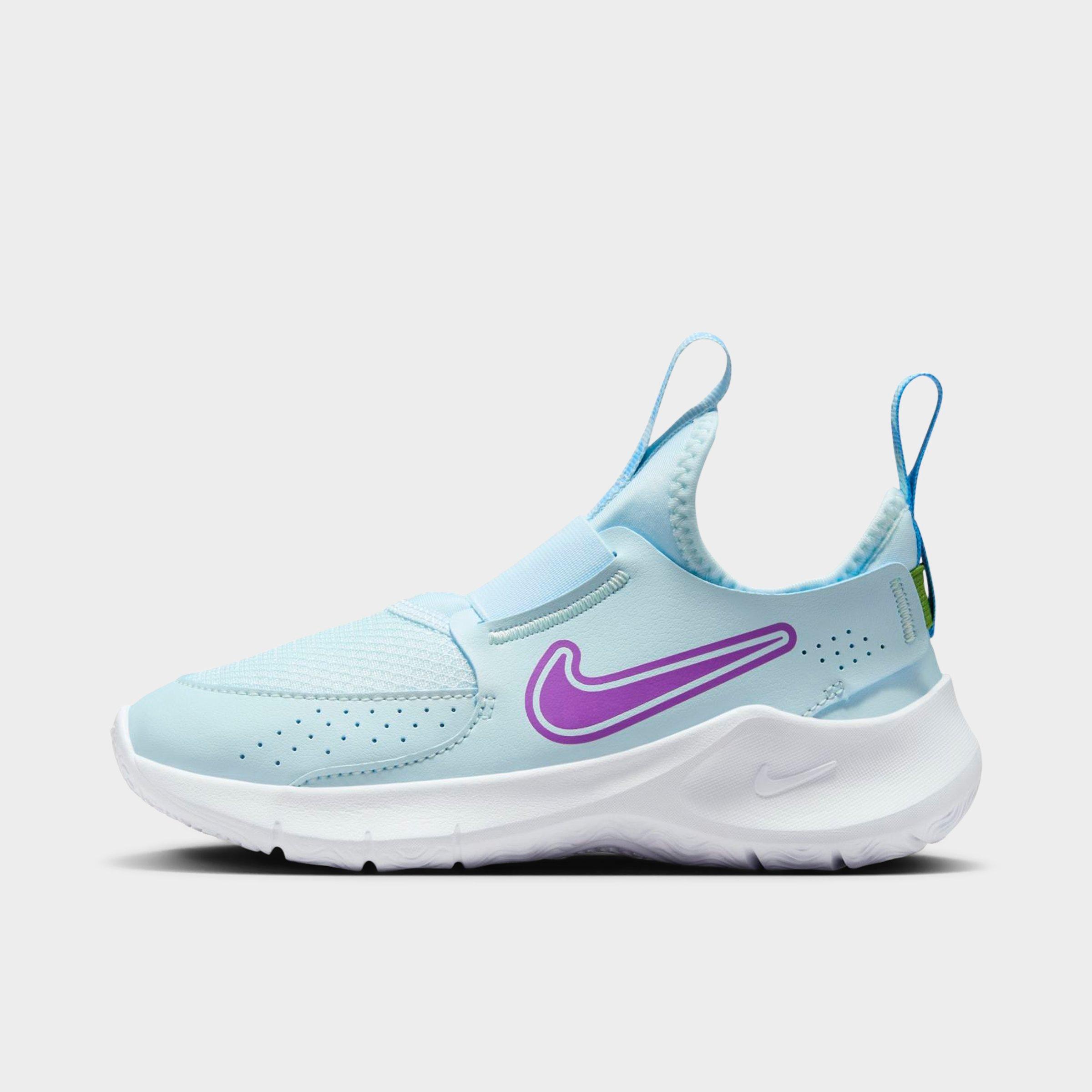 Nike Little Kids Flex Runner 3 Running Shoes in Glacier Blue/University Blue/Chlorophyll Size: 8.0