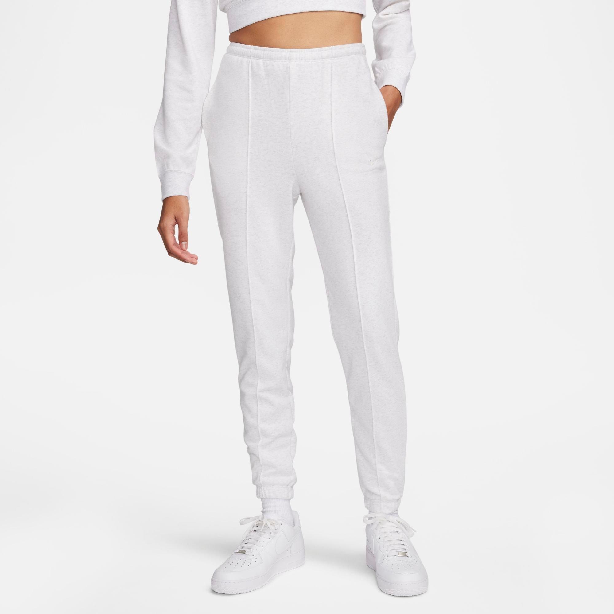 Nike Women's Sportswear Chill Slim High-Rise French Terry Sweatpants in BIRCH HEATHER/LT ORE Size: XS