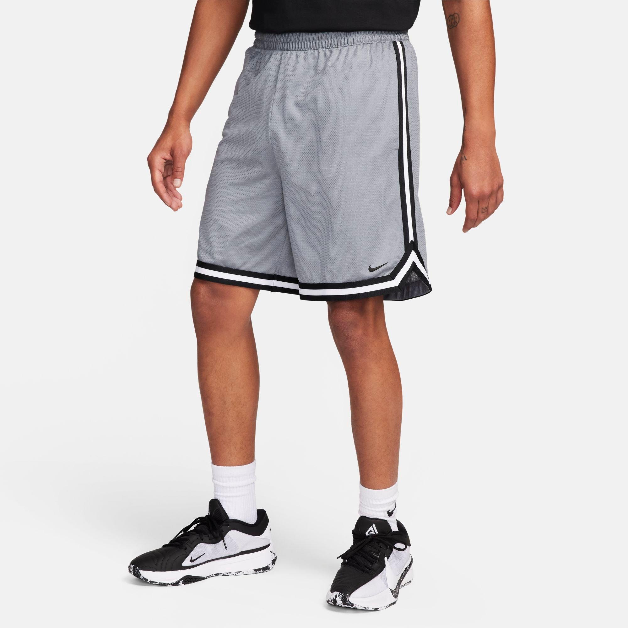 Nike Men's DNA Dri-FIT 8" Basketball Shorts in Cool Grey/Black Size: Small