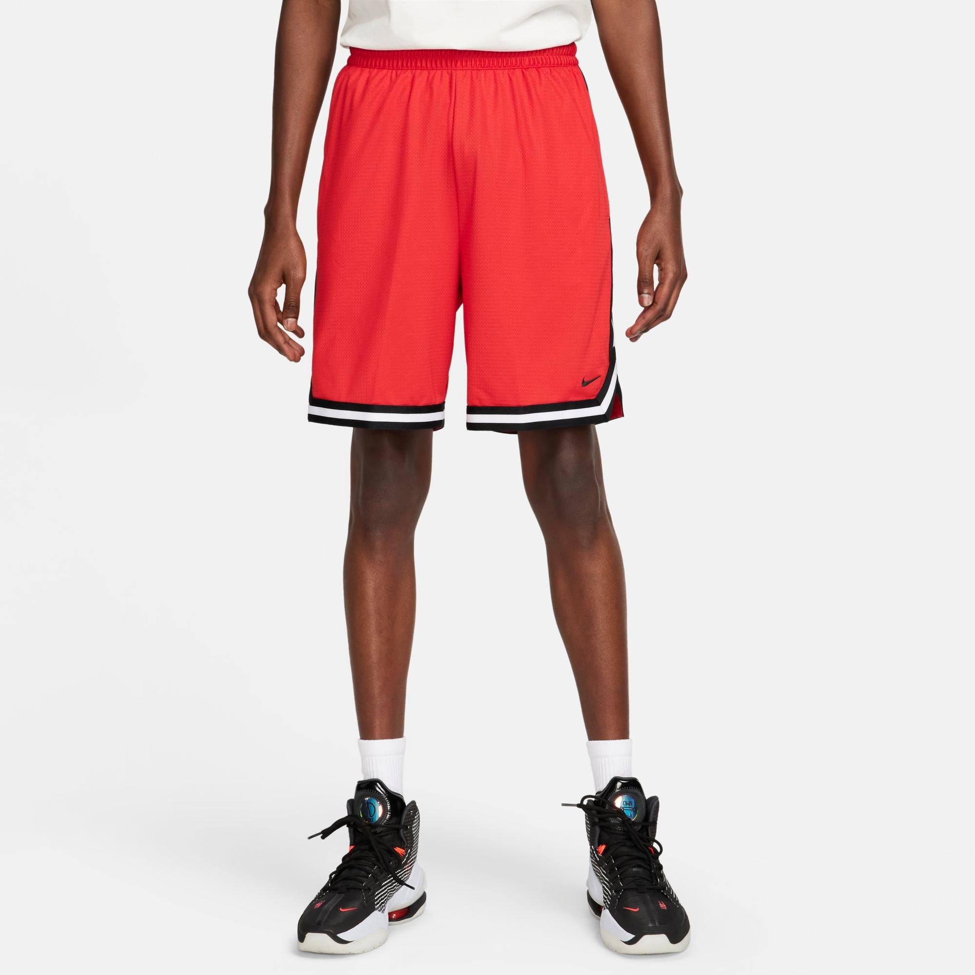 Nike Men's DNA Dri-FIT 8" Basketball Shorts in University Red/Black Size: Small