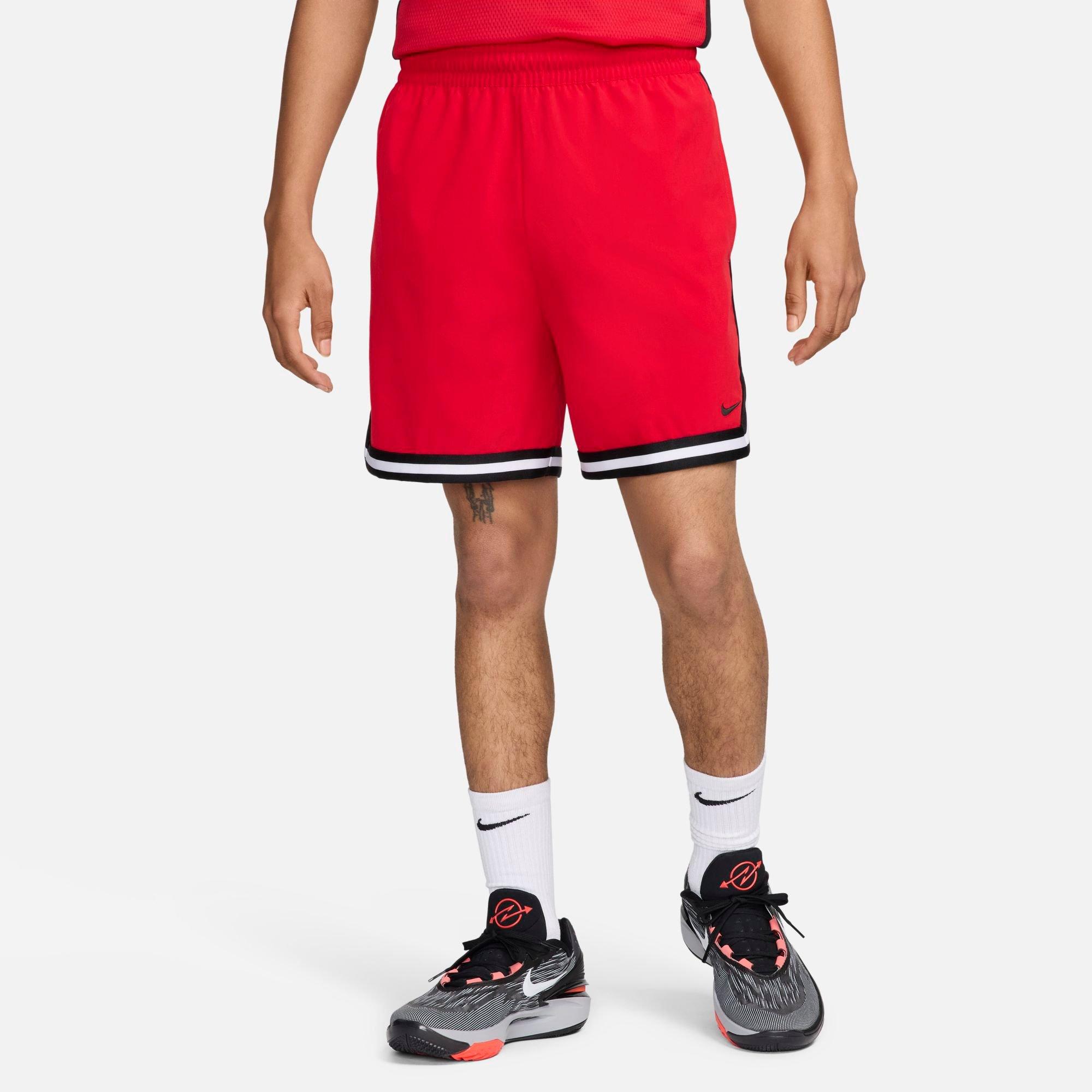Nike Men's Dri-FIT DNA UV Woven 6" Basketball Shorts in University Red/Black Size: Medium