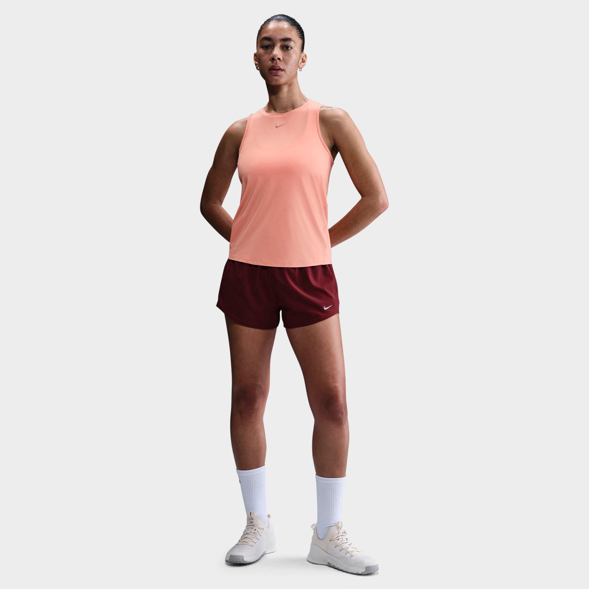 Nike Women's One Classic Dri-FIT Cropped Tank Top in APRICOT AGATE/BLACK Size: Medium