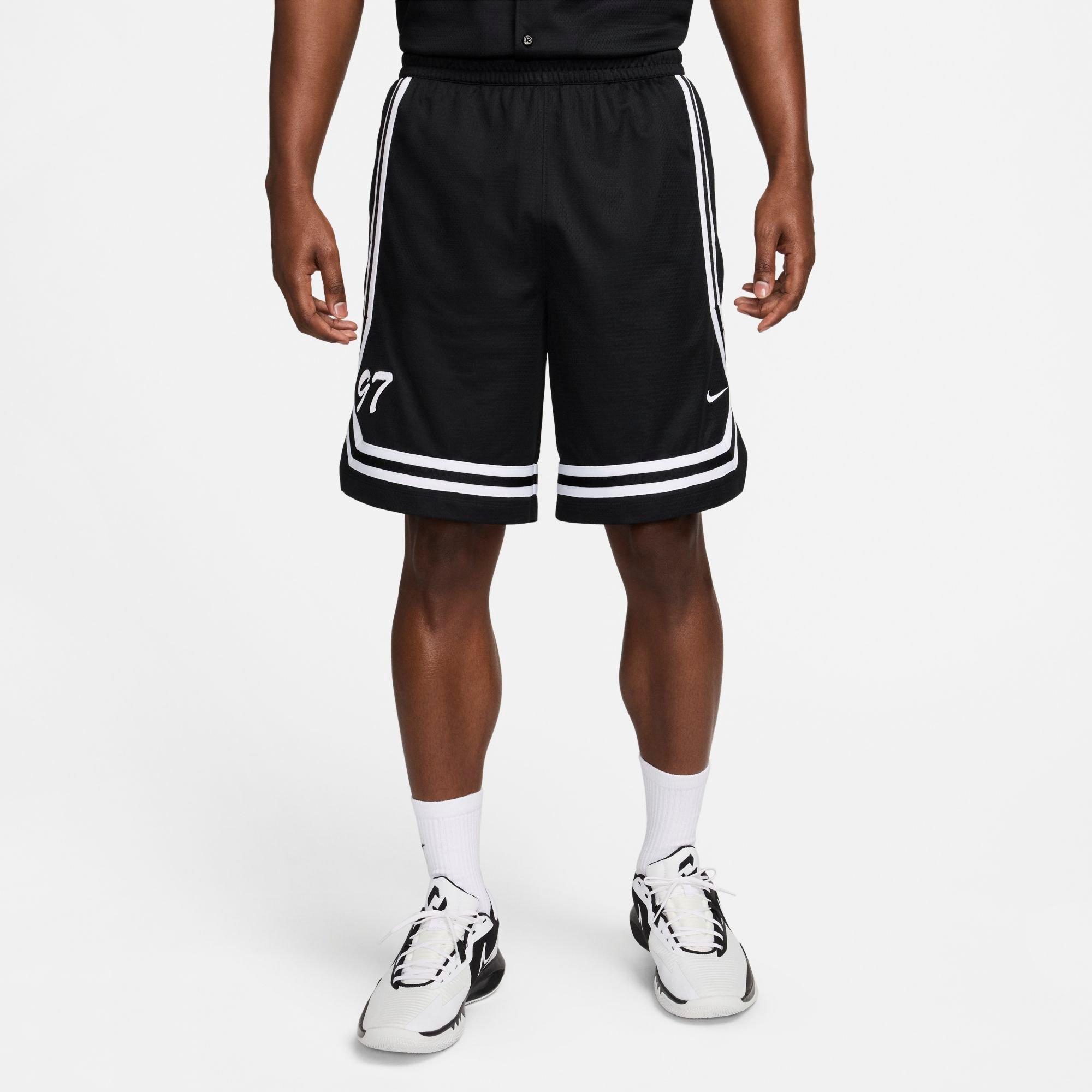 Nike Men's DNA Crossover Dri-FIT 8" Basketball Shorts in Black/White Size: Small