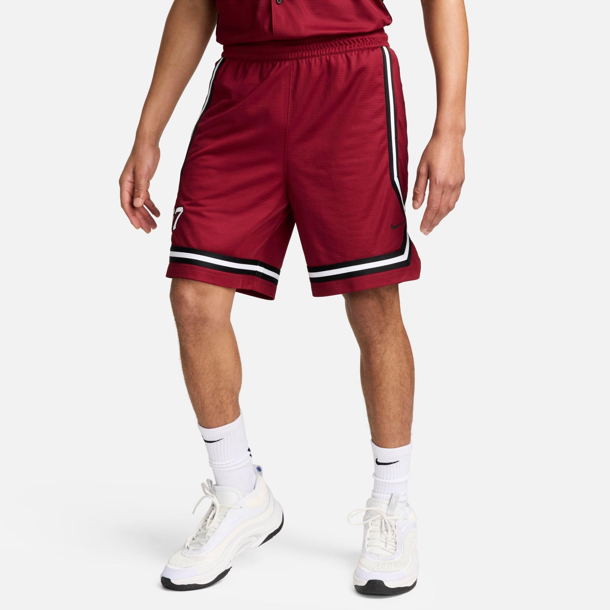 Nike Men's DNA Crossover Dri-FIT 8" Basketball Shorts in Team Red/Black Size: Small