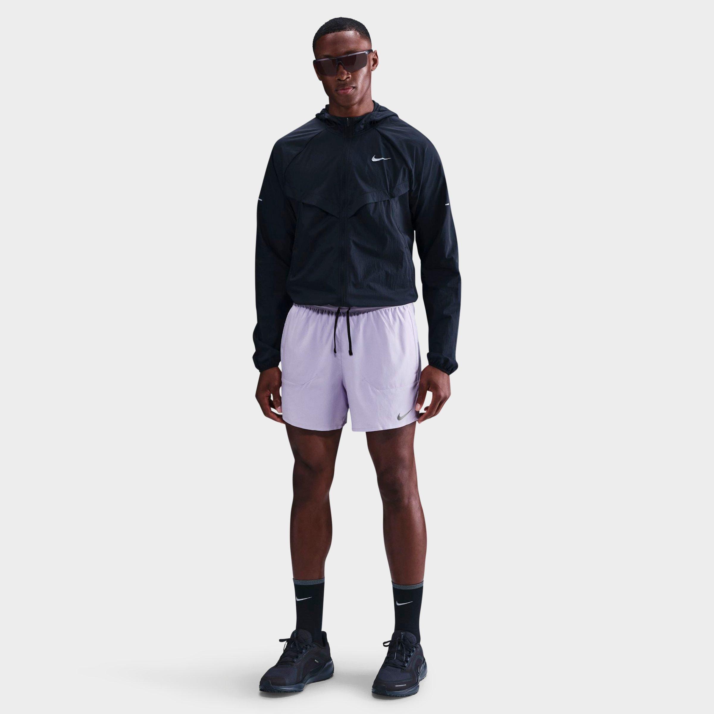 Nike Men's Dri-FIT Stride 2-in-1 5" Running Shorts in HYDRAN/HYDRAN/BLACK Size: Small