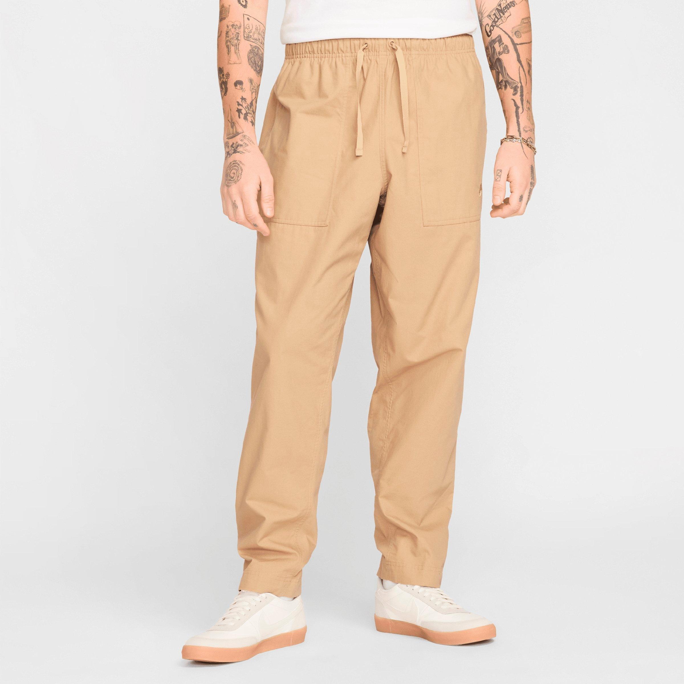 Nike Men's Sportswear Club Barcelona Woven Pants in Parachute Beige/Parachute Beige Size: Small
