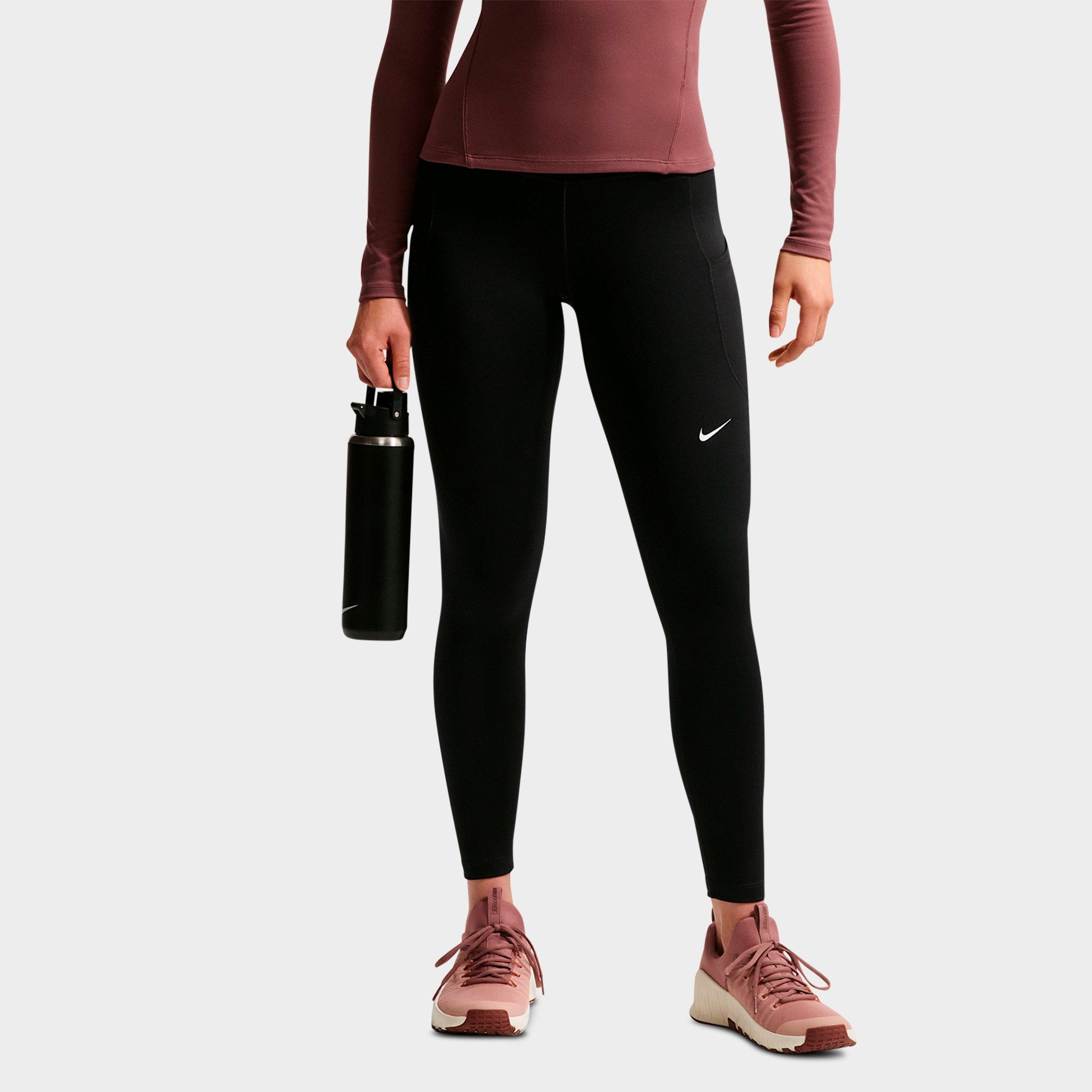 Nike Women's One Dri-FIT High-Rise 7/8 Training Tights in Black/White Size: Large