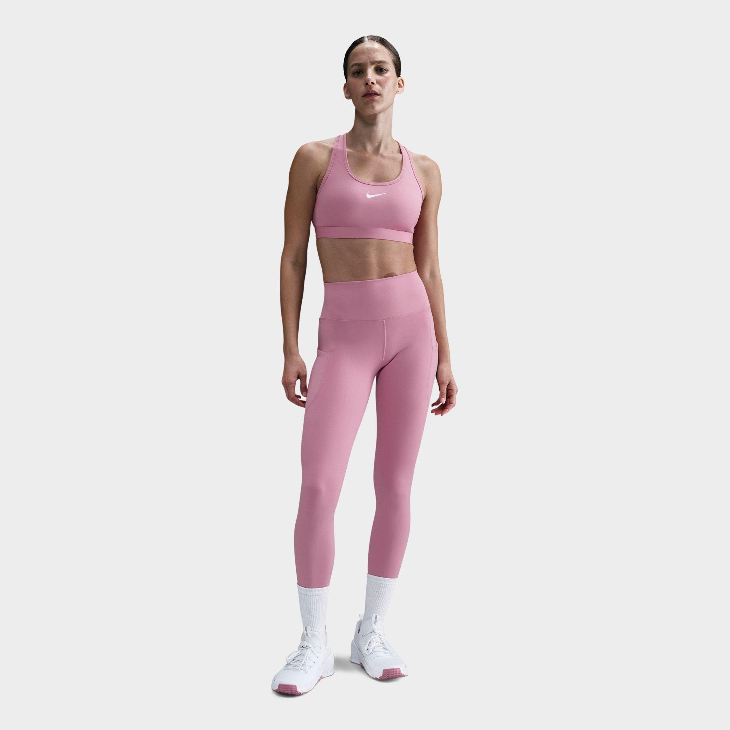 Nike Women's One Dri-FIT High-Rise 7/8 Training Tights in ELEMENTAL PINK/BLACK Size: XS