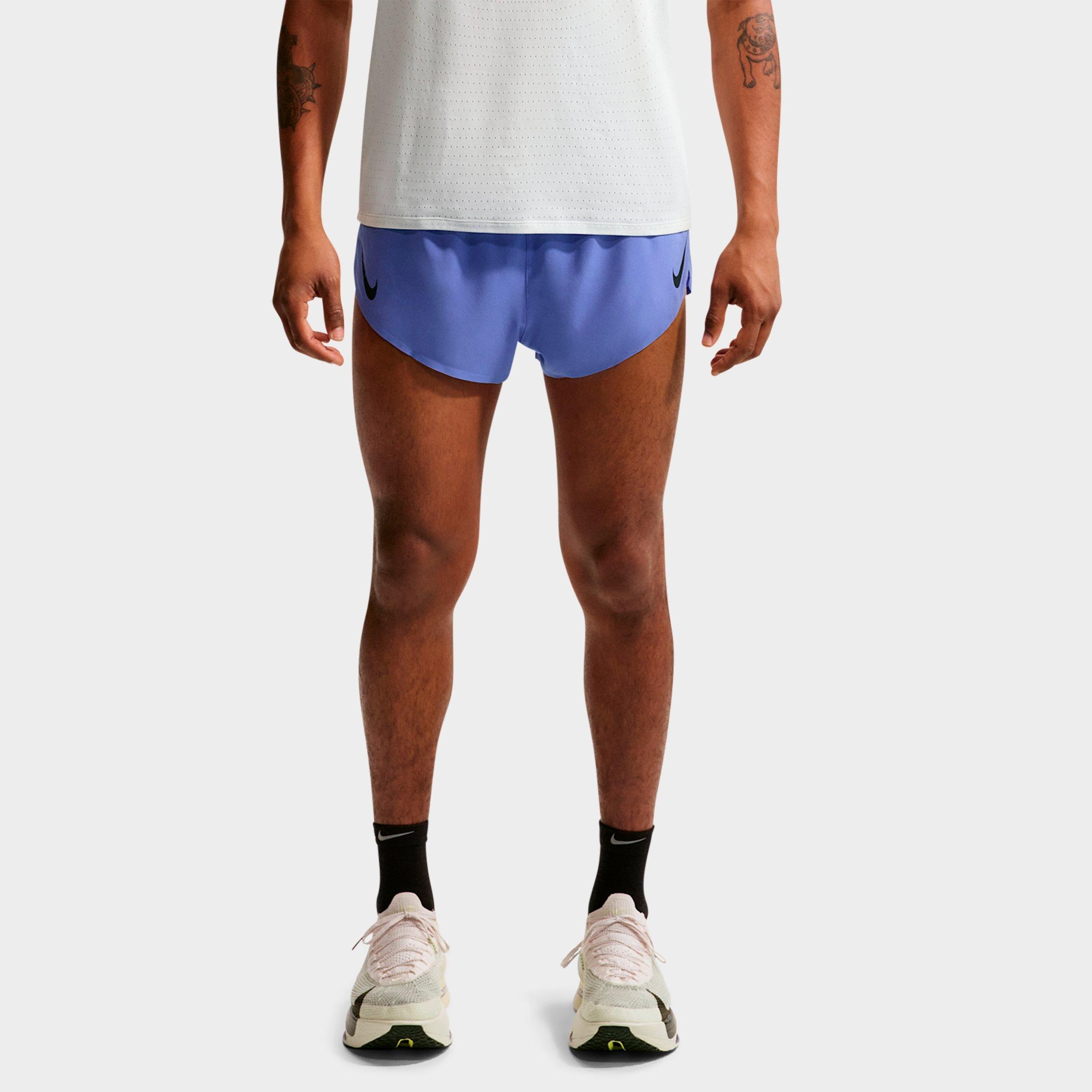 Nike Men's AeroSwift Dri-FIT ADV 2" Brief-Lined Running Shorts in Sapphire/Black Size: XL