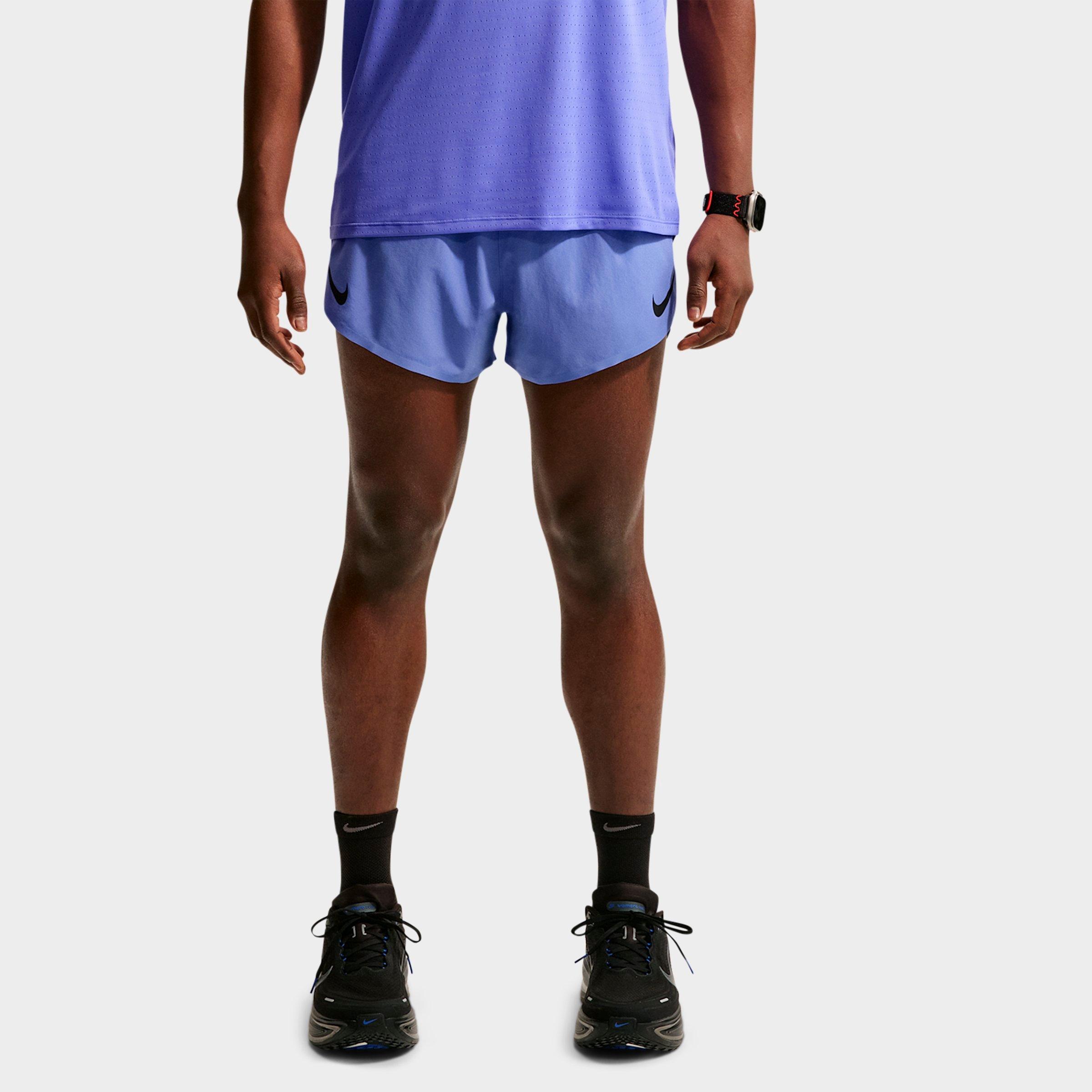 Nike Men's AeroSwift Dri-FIT ADV 4" Brief-Lined Running Shorts in Sapphire/Black Size: Medium