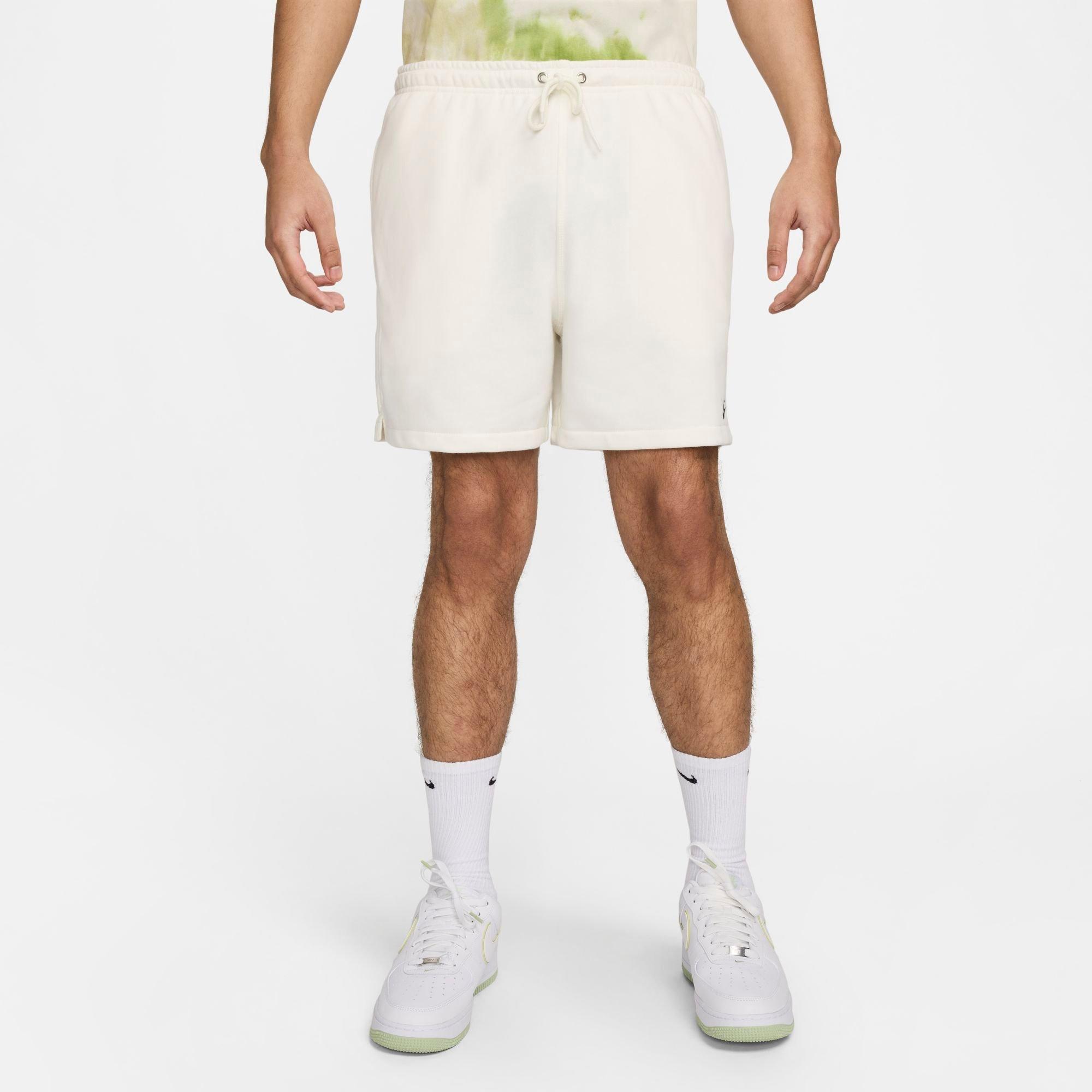 Nike Men's Club French Terry Flow Shorts in Sail/Black Size: Small