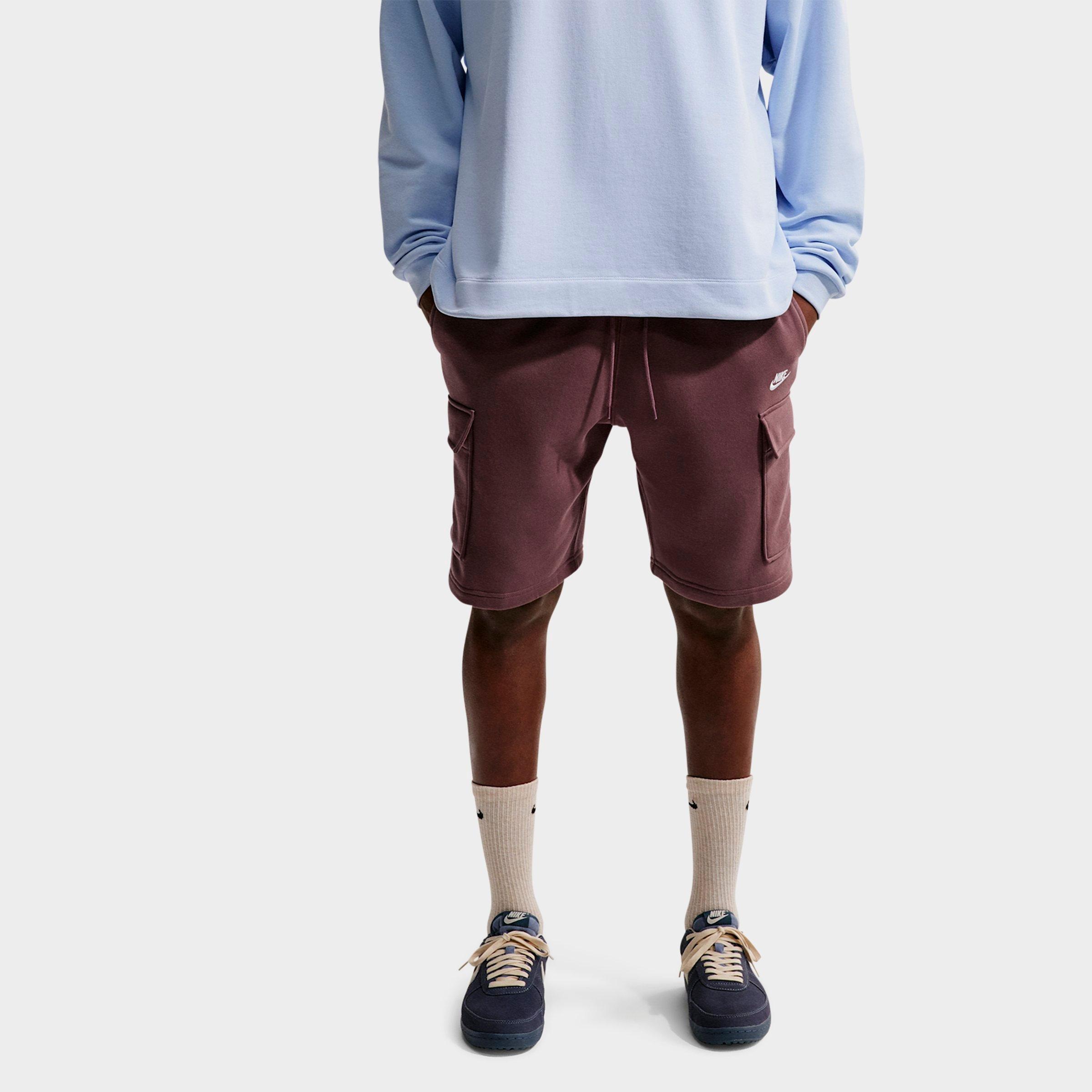 Nike Men's Club Fleece Cargo Shorts in Tattoo/Tattoo/White Size: Small