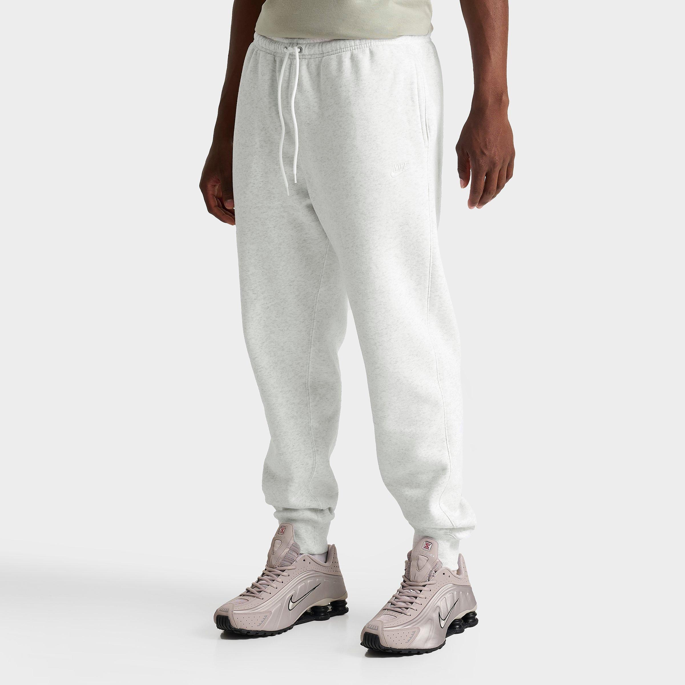 Nike Men's Club Fleece Premium Jogger Pants in Birch Heather/White Size: XS