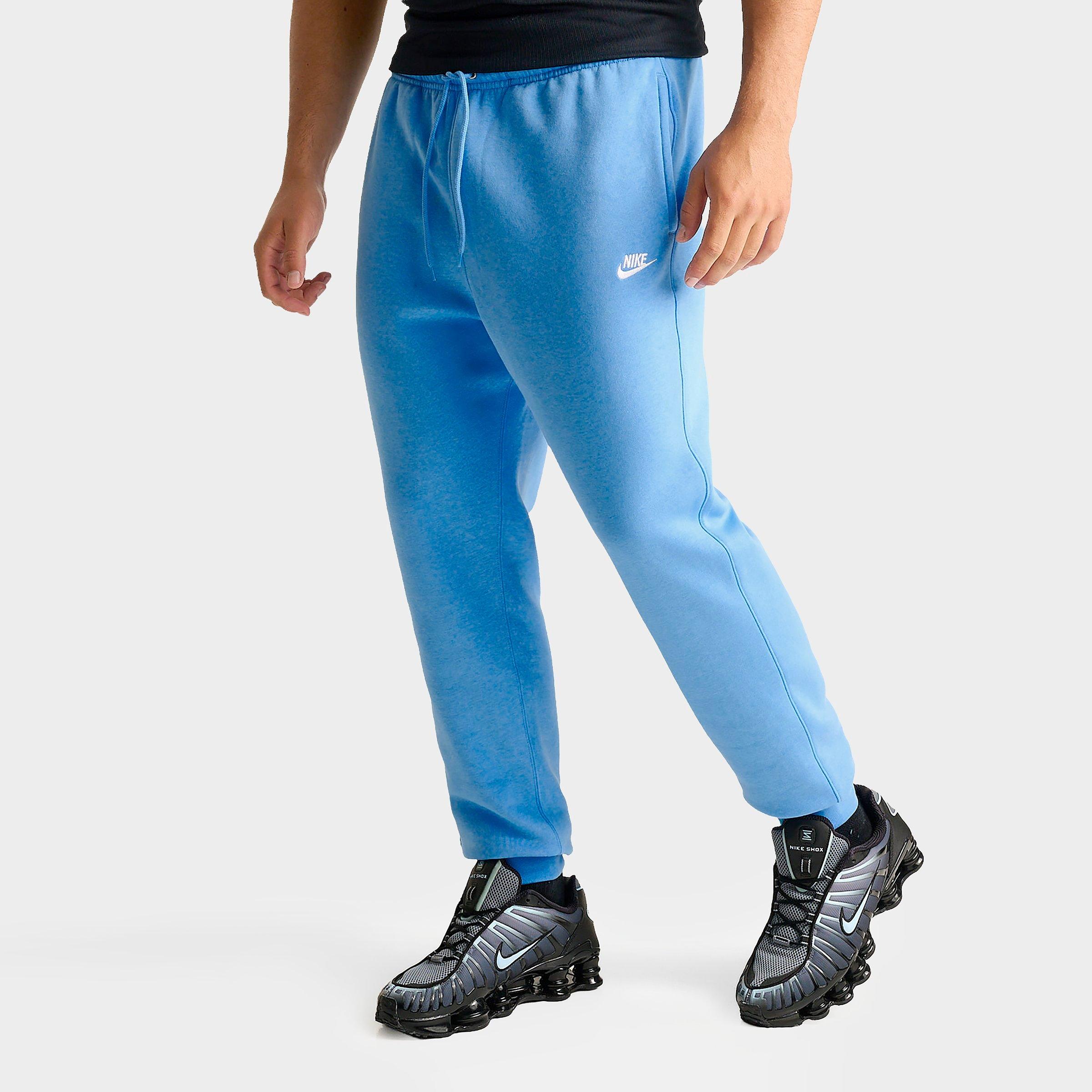 Nike Men's Club Fleece Premium Jogger Pants in Football Blue/Football Blue/White Size: 2XL