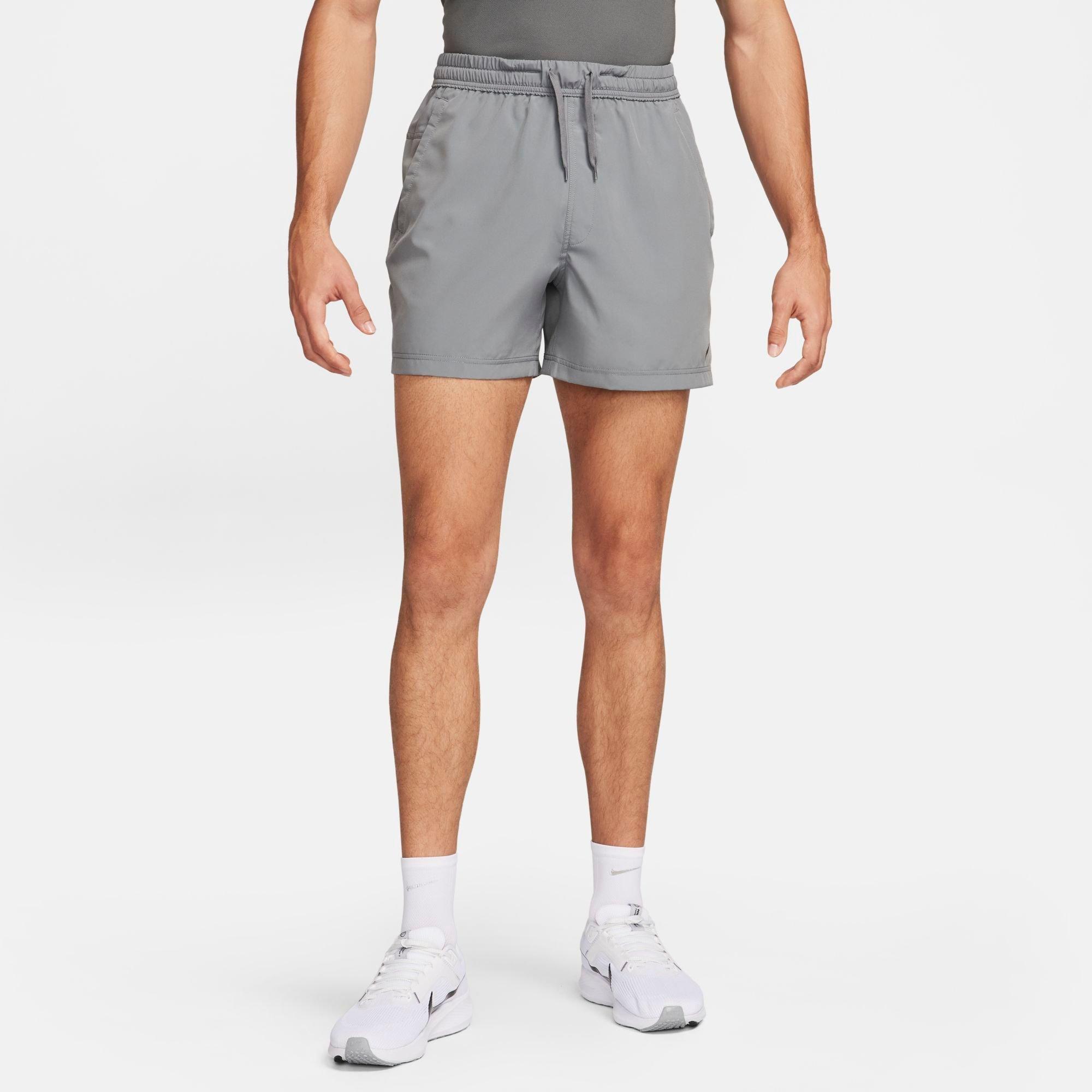 Nike Men's Form Dri-FIT Unlined 5" Versatile Shorts in Smoke Grey/Black Size: Large