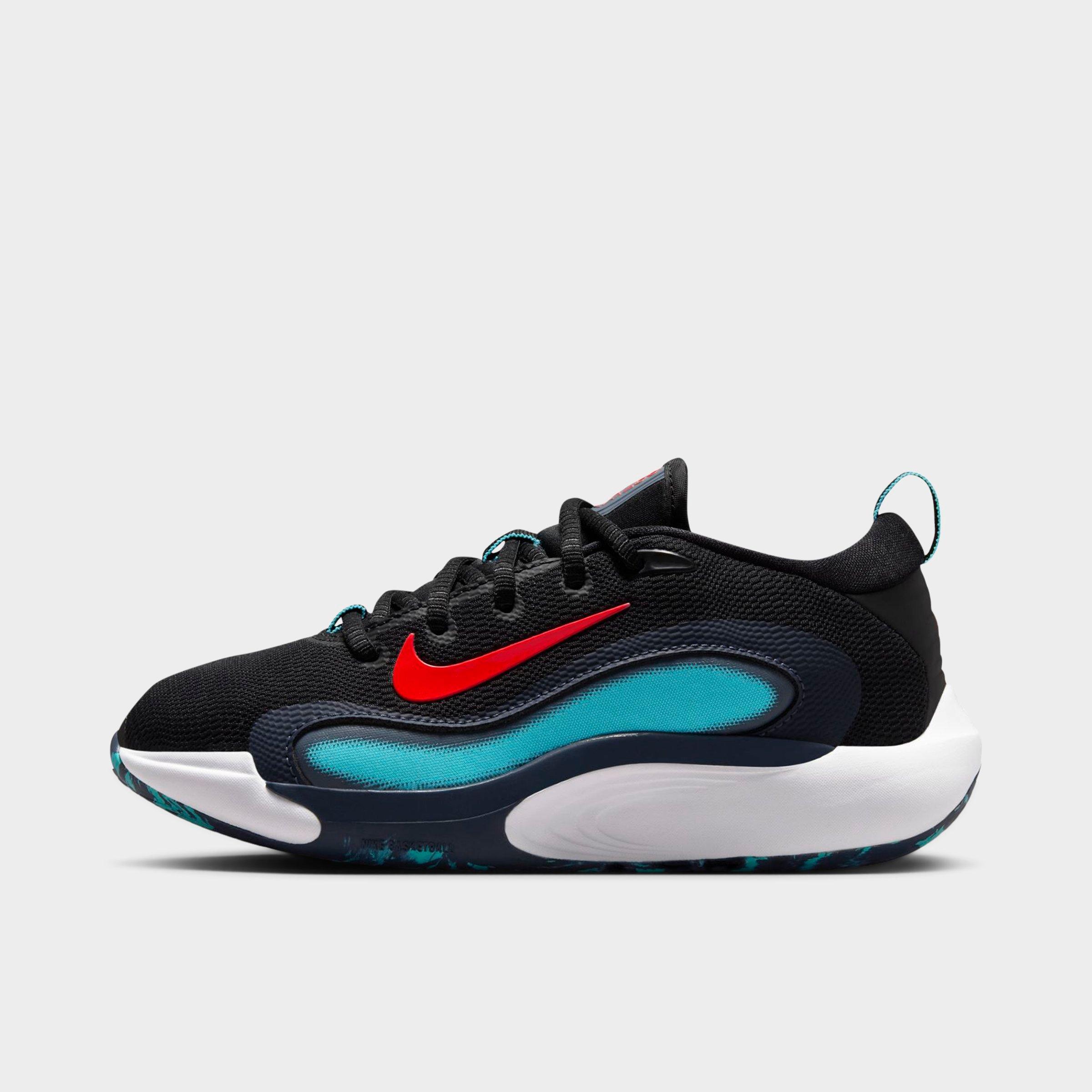 Nike Big Kids IsoFly Basketball Shoes in BLK/BRT CRMSN-DSTY C Size: 1
