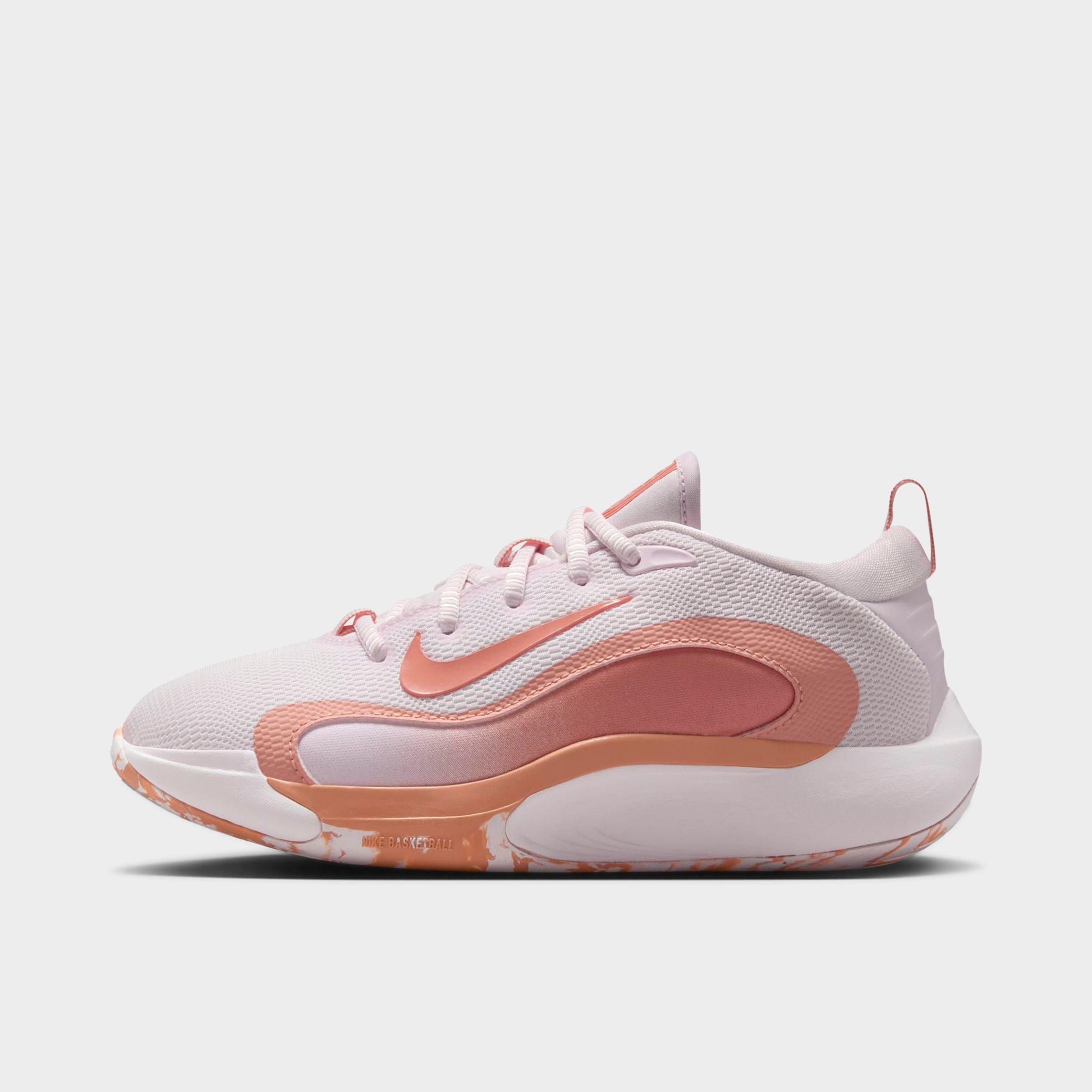 Nike Big Kids IsoFly Basketball Shoes in PEARL PINK/APRICOT A Size: 1.0