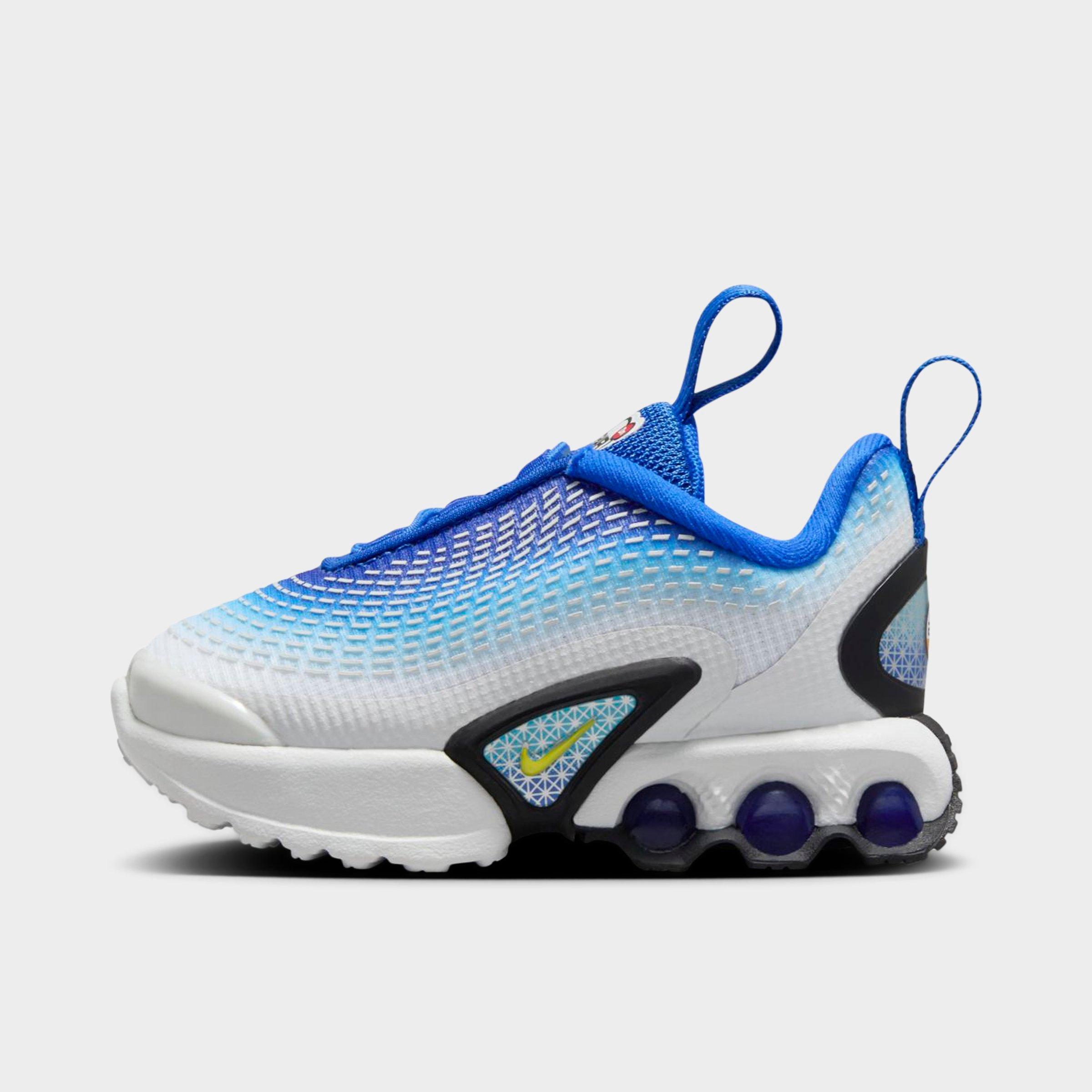 Nike Kids Toddler Air Max Dn Stretch Lace Casual Shoes in Racer Blue/Blue Fury/Black Size: 3.0