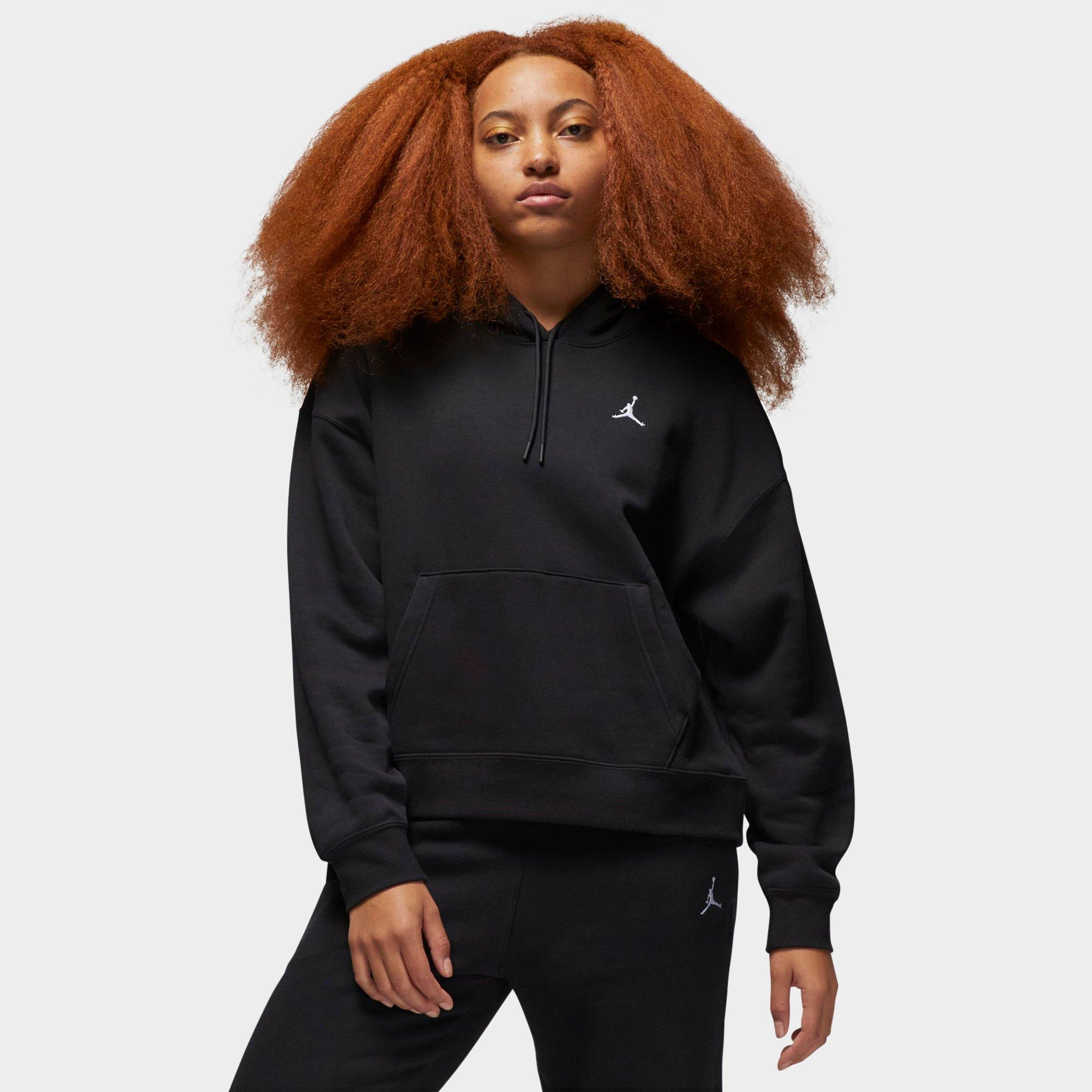 Jordan Women's Brooklyn Fleece Hoodie in Black/White Size: Small