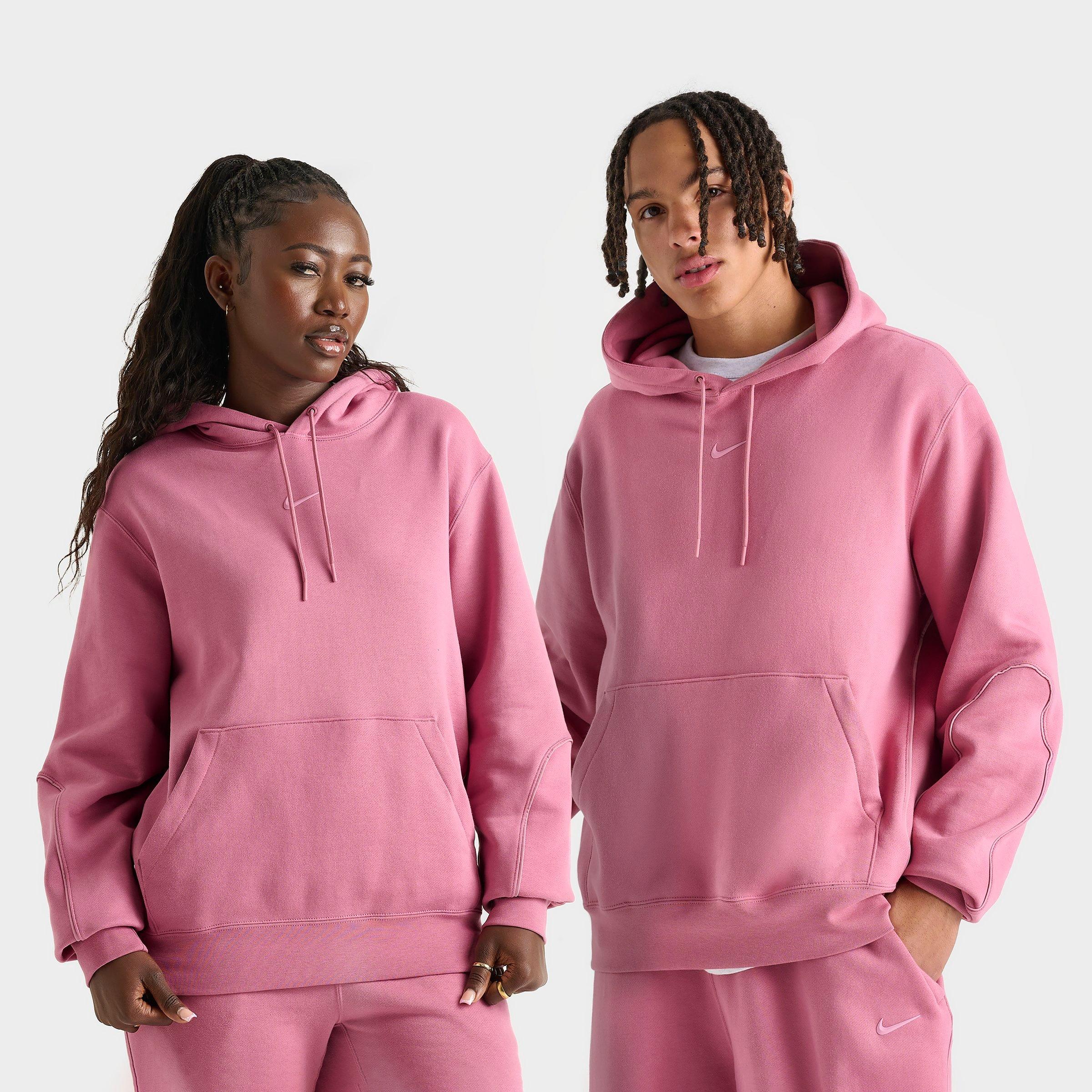 Nike Men's NOCTA Fleece CS Pullover Hoodie in Desert Berry/Elemental Pink Size: Large