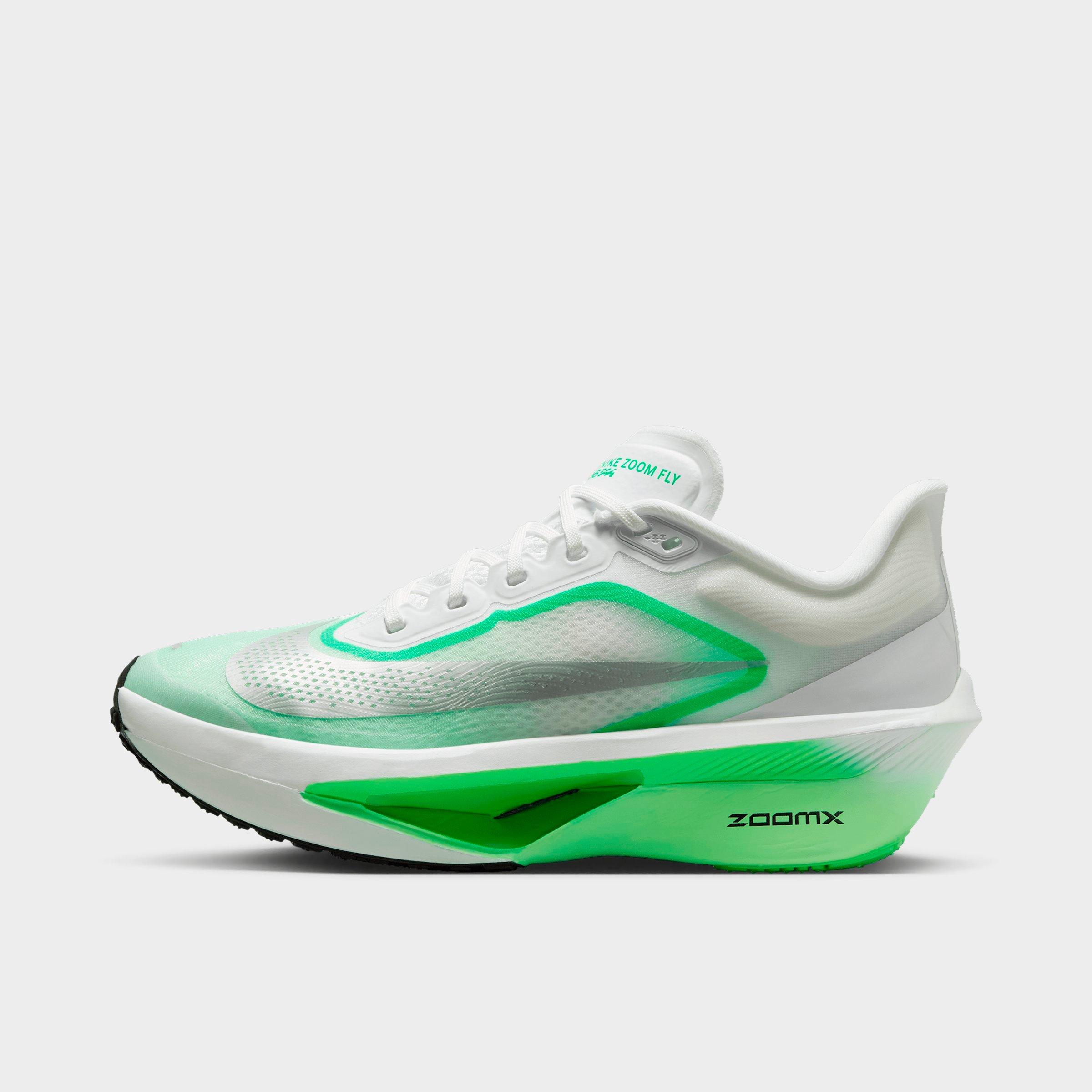 Nike Women's Zoom Fly 6 Running Shoes in White/Illusion Green/Green Spark Size: 10.5
