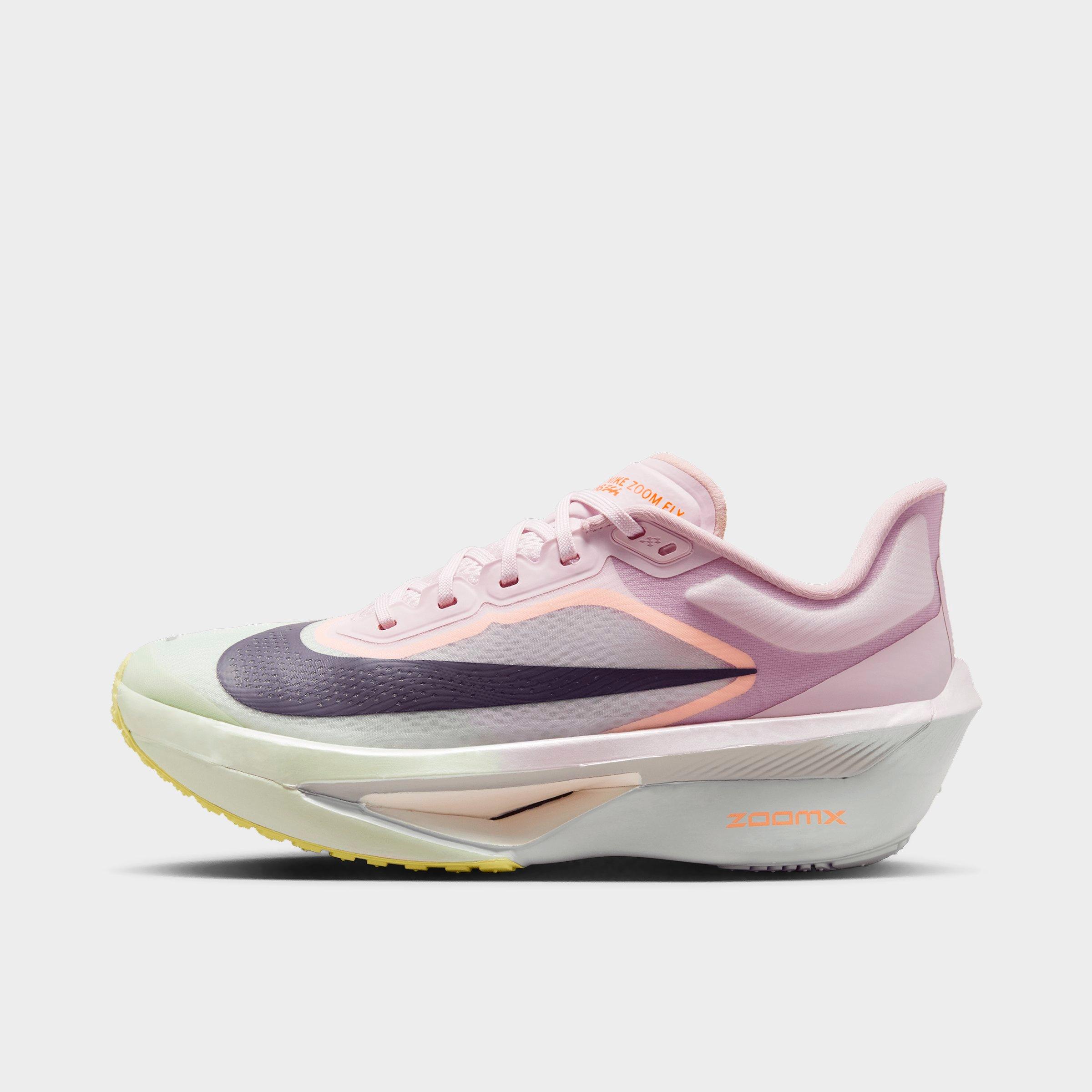Nike Women's Zoom Fly 6 Running Shoes in Bleached Lilac/Volt Tint/Hyper Crimson Size: 5.5