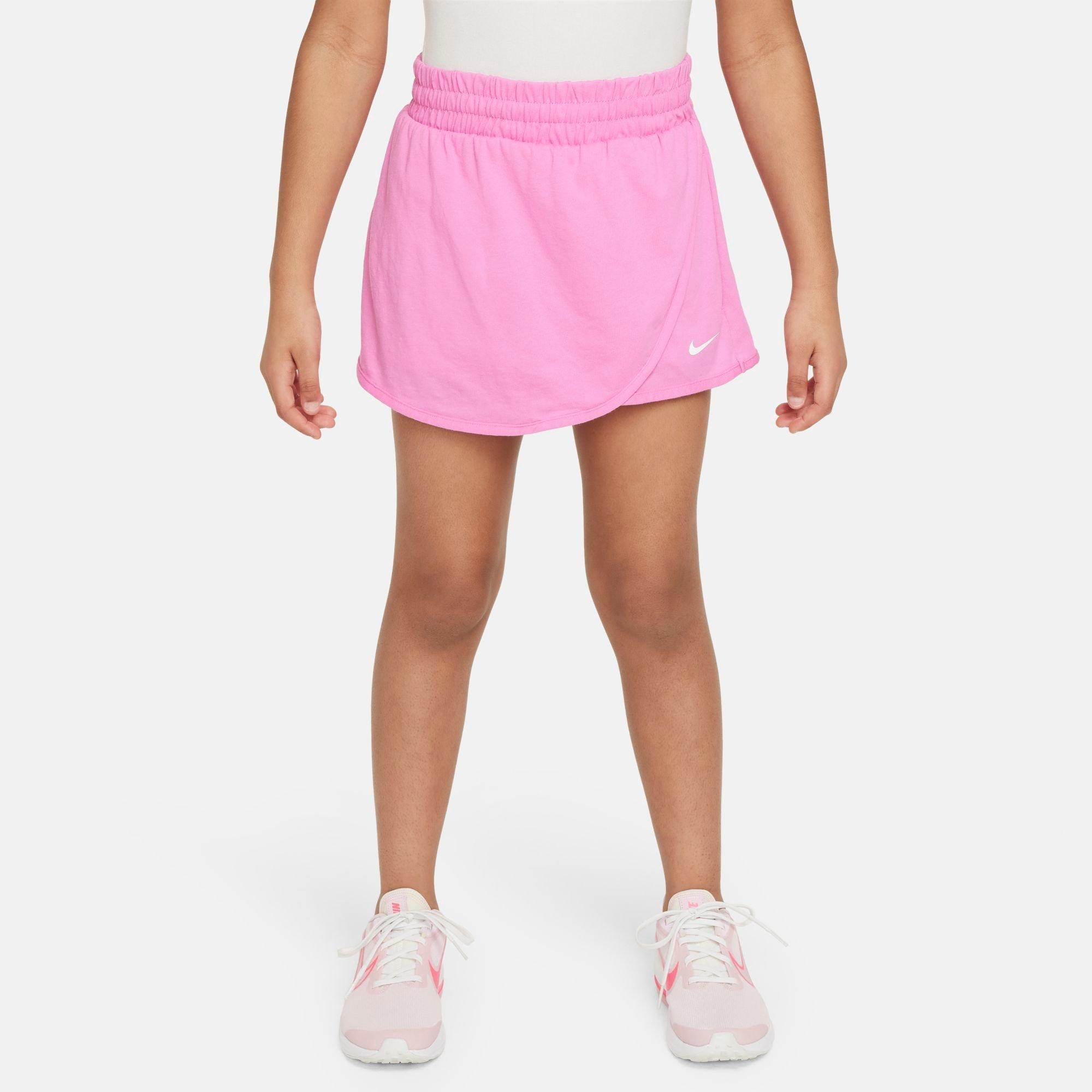 Nike Girls Breezy Mid-Rise Skort in PLAYFUL PINK/(WHITE) Size: Small
