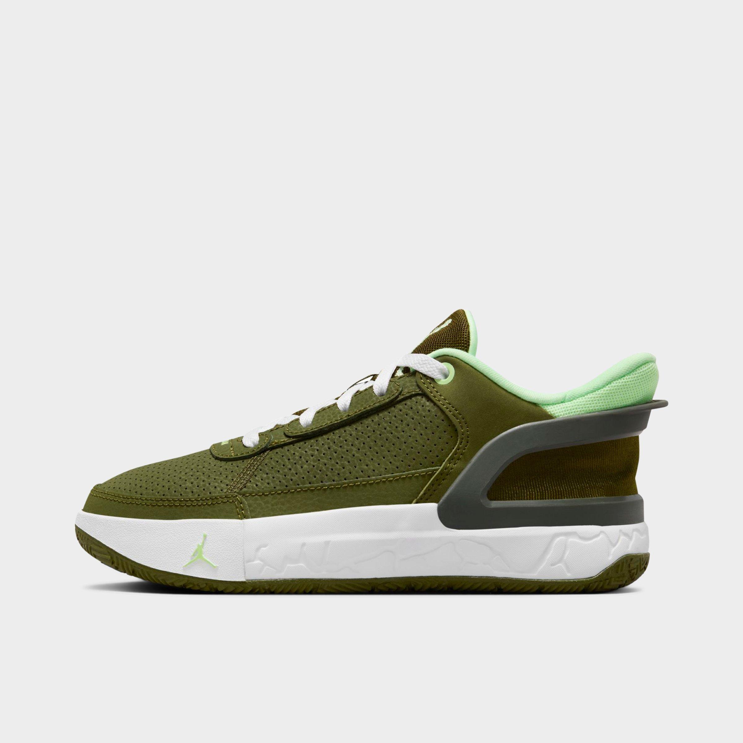 Jordan Big Kids Day1 EO Basketball Shoes in Legion Green/Moss/Cactus Flower Size: 7.0