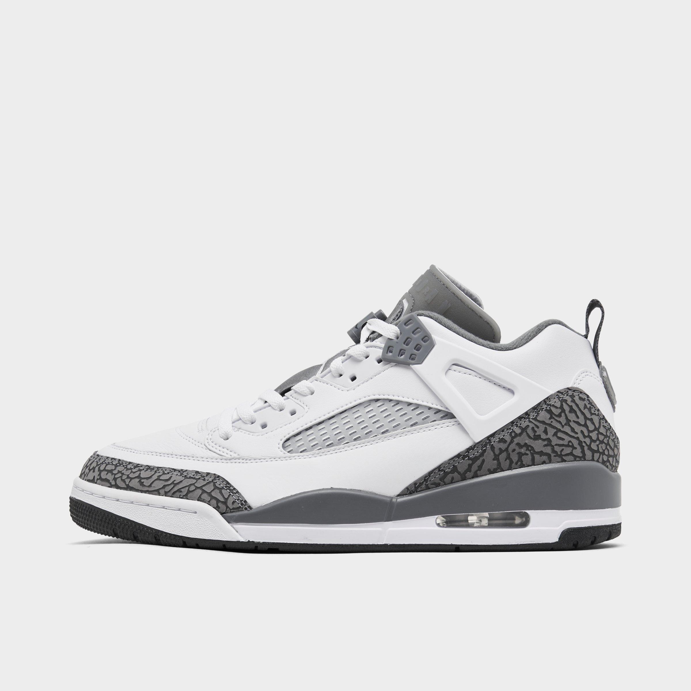Jordan Men's Spizike Low Casual Shoes in White/Cool Grey/Anthracite Size: 11.0