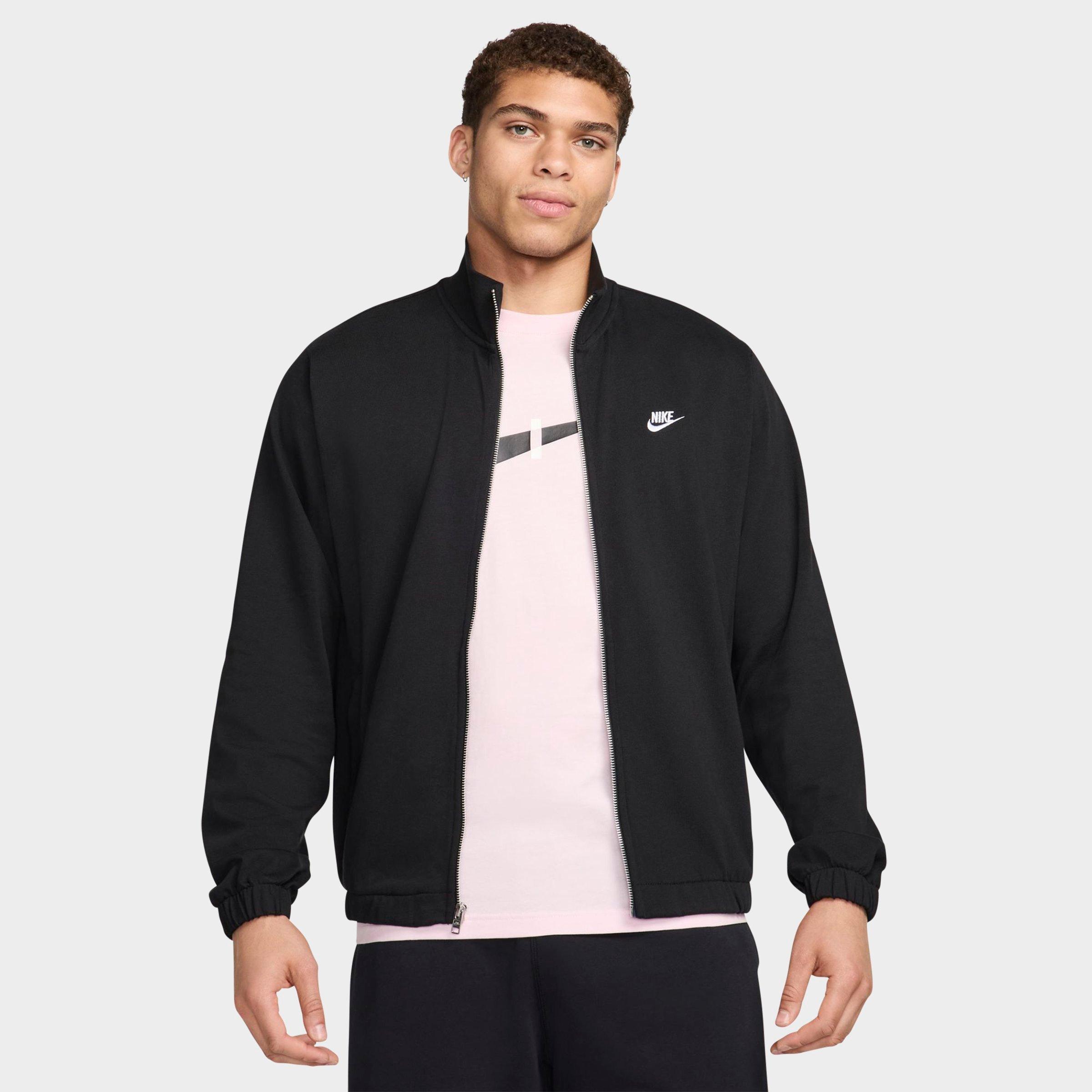 Nike Men's Club Knit Jacket in Black/WHITE Size: XS