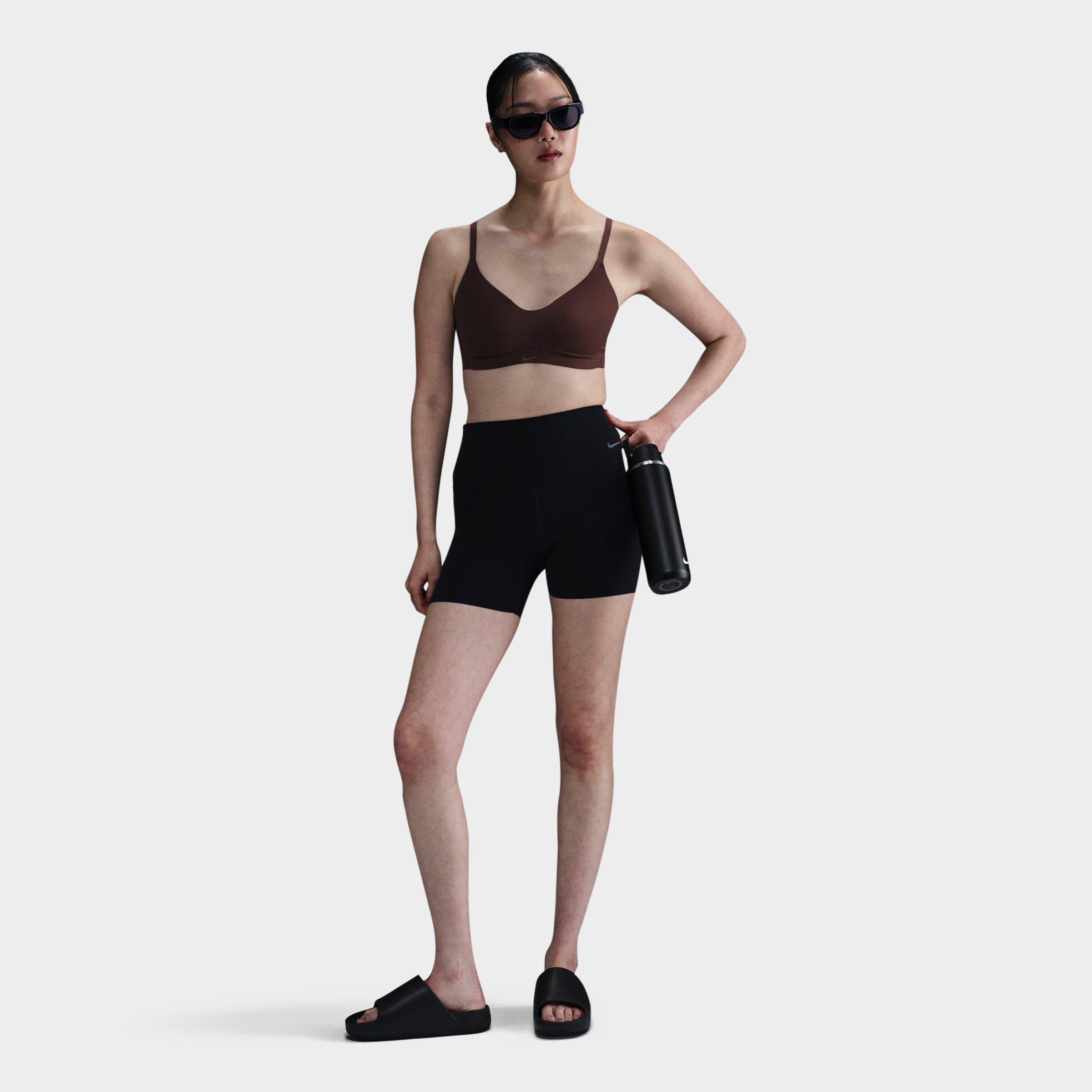 Nike Women's Alate Minimalist Light Support Padded Sports Bra in EARTH/WHITE Size: XS (A-C)