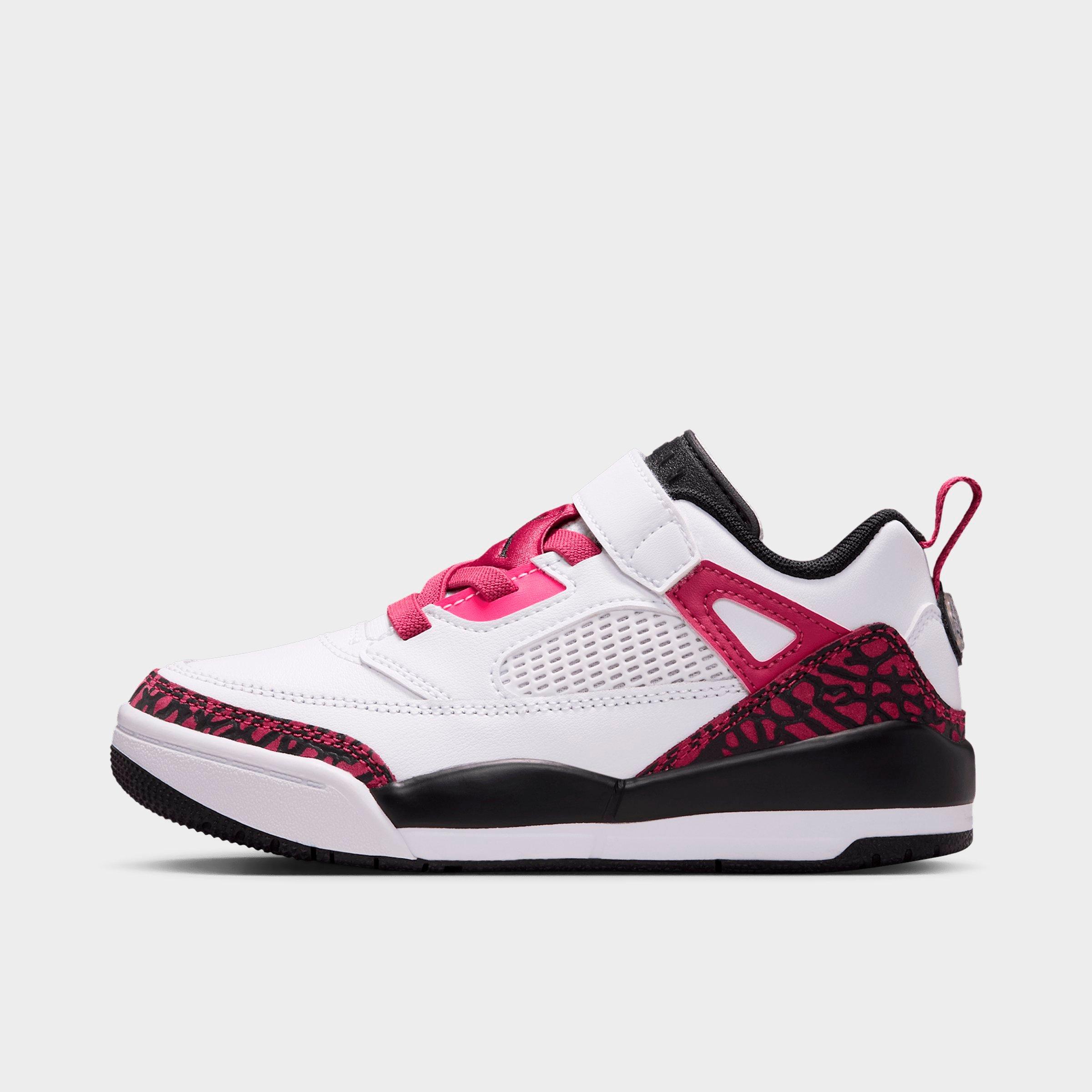 Jordan Little Kids Spizike Low Casual Shoes in White/Sweet Beet/Desert Pink Size: 3.0