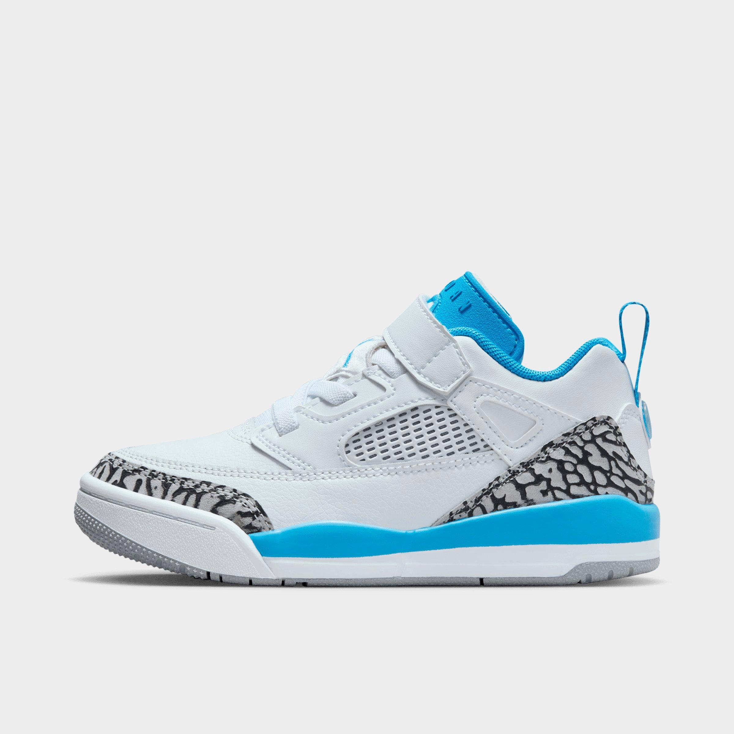 Jordan Little Kids Spizike Low Casual Shoes in White/Wolf Grey/Anthracite Size: 1.0