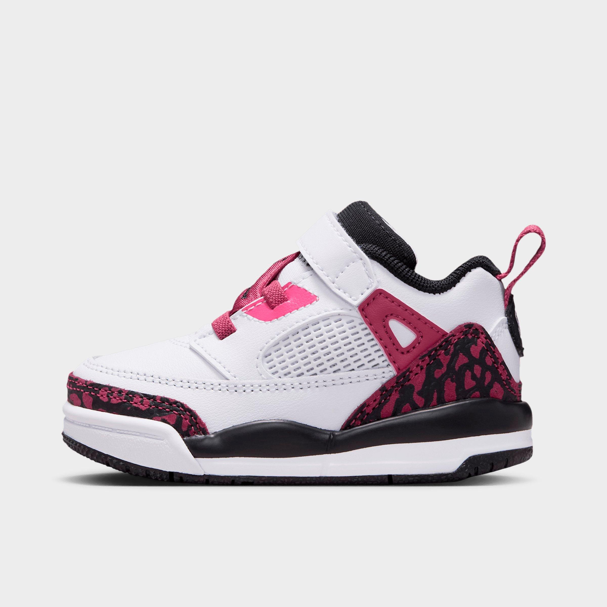 Jordan Kids Toddler Spizike Low Casual Shoes in White/Sweet Beet/Desert Pink Size: 9.0