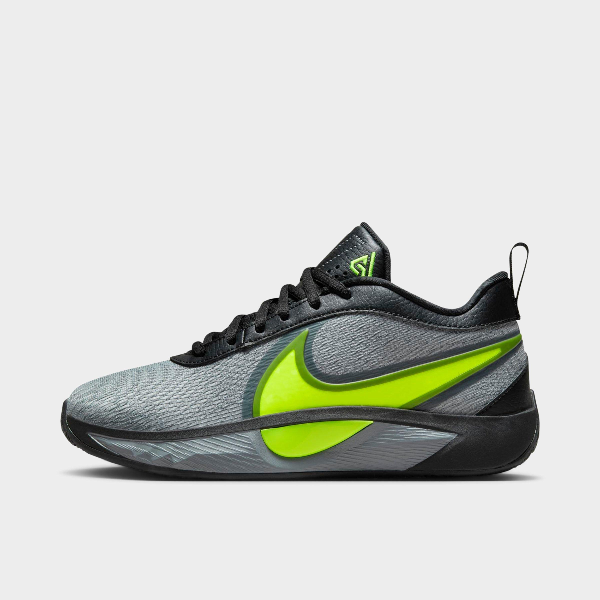 Nike Big Kids Giannis Freak 6 Basketball Shoes in Black/Cool Grey/Volt Size: 4.0