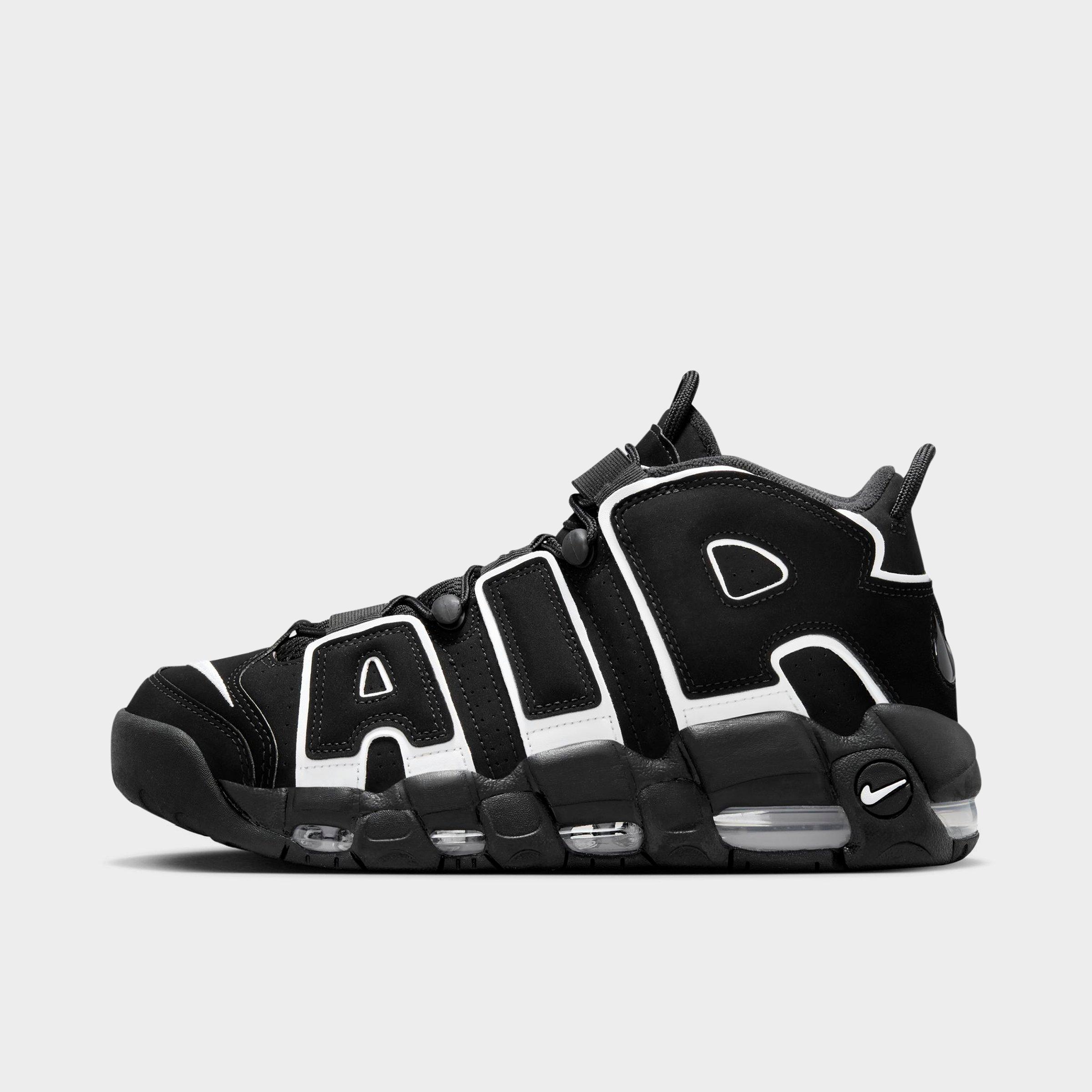 Nike Men's Air More Uptempo '96 Basketball Shoes in Black/White Size: 10.5