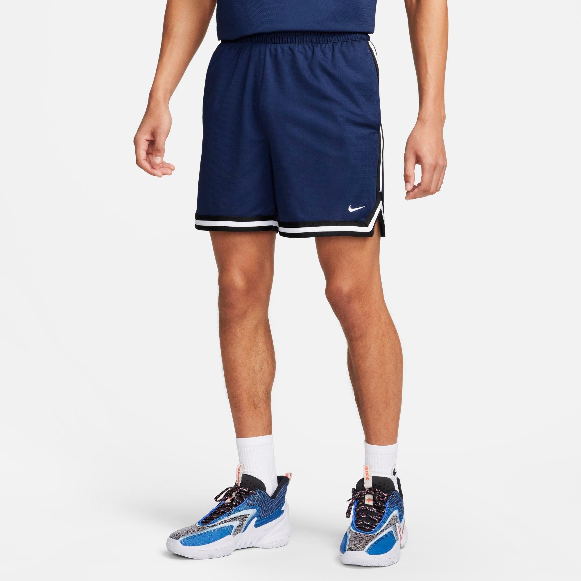 Nike Men's DNA Dri-FIT 6" Basketball Shorts in Midnight Navy/Black/White Size: Small
