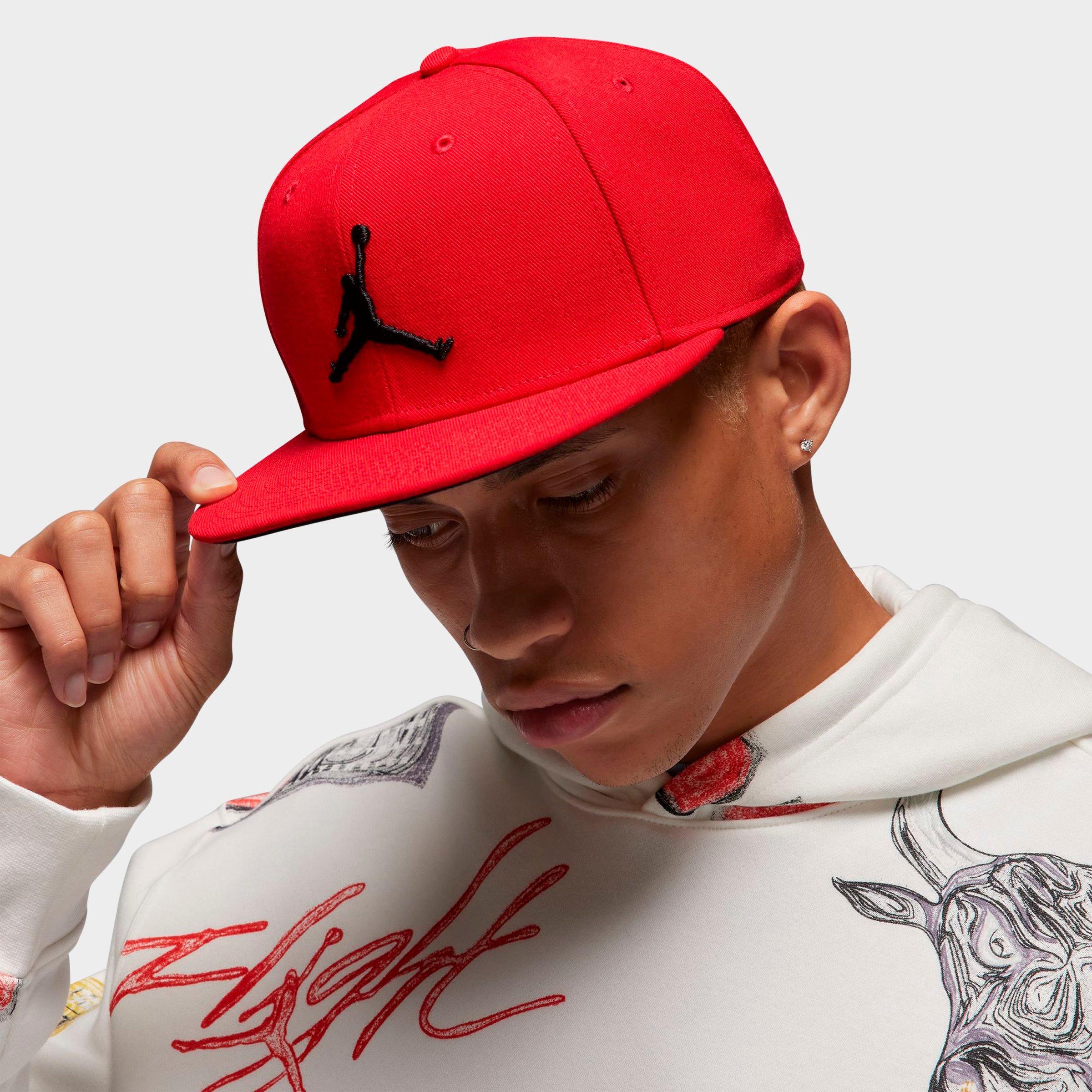 Jordan Jumpman Pro Snapback Hat in Gym Red/Black Size: Medium/Large