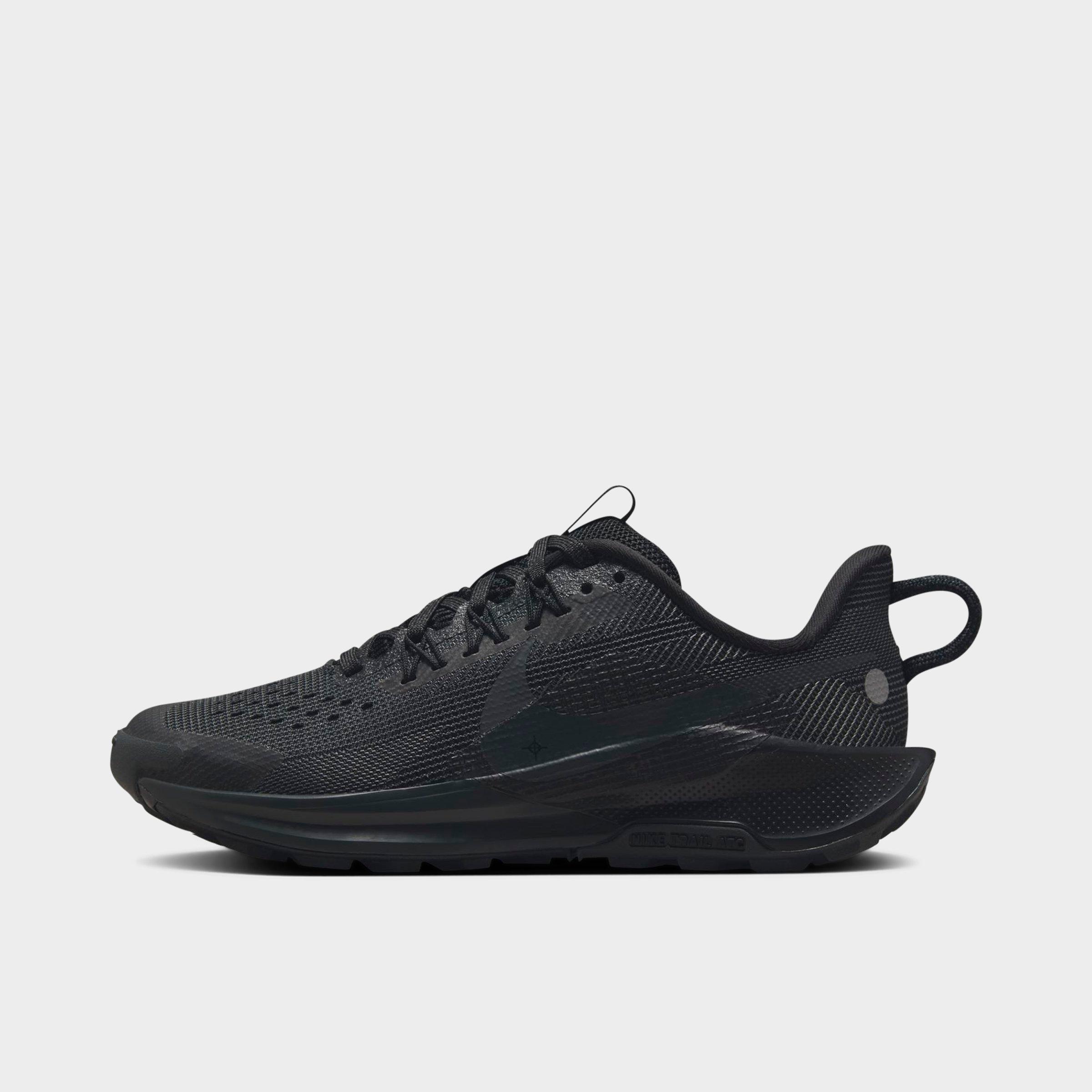 Nike Big Kids Pegasus Trail 5 Running Shoes in Black/Anthracite/Wolf Grey Size: 1.0