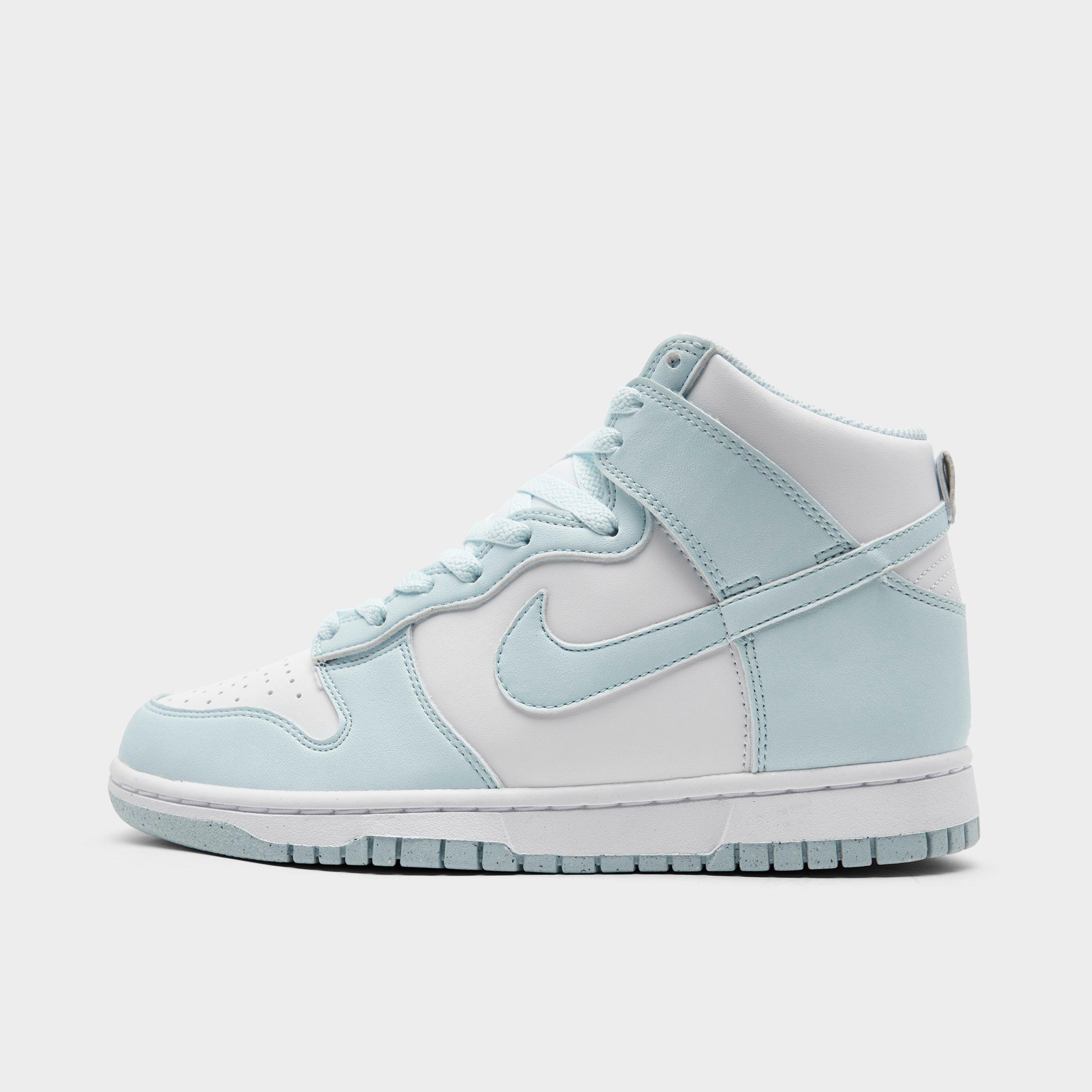 Nike Women's Dunk High Next Nature Casual Shoes in White/Glacier Blue/White Size: 10.5