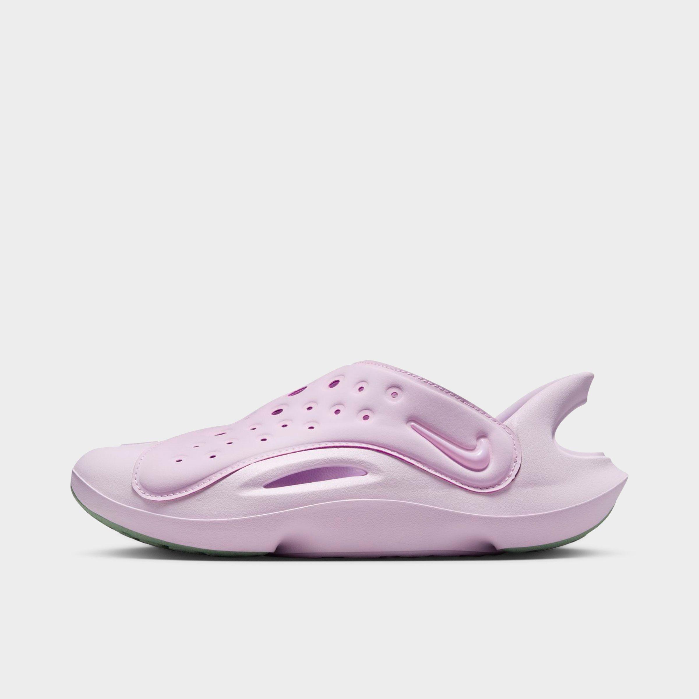 Nike Big Kids Aqua Swoosh Sandals in DOLL/DOLL-STEAM Size: 1.0