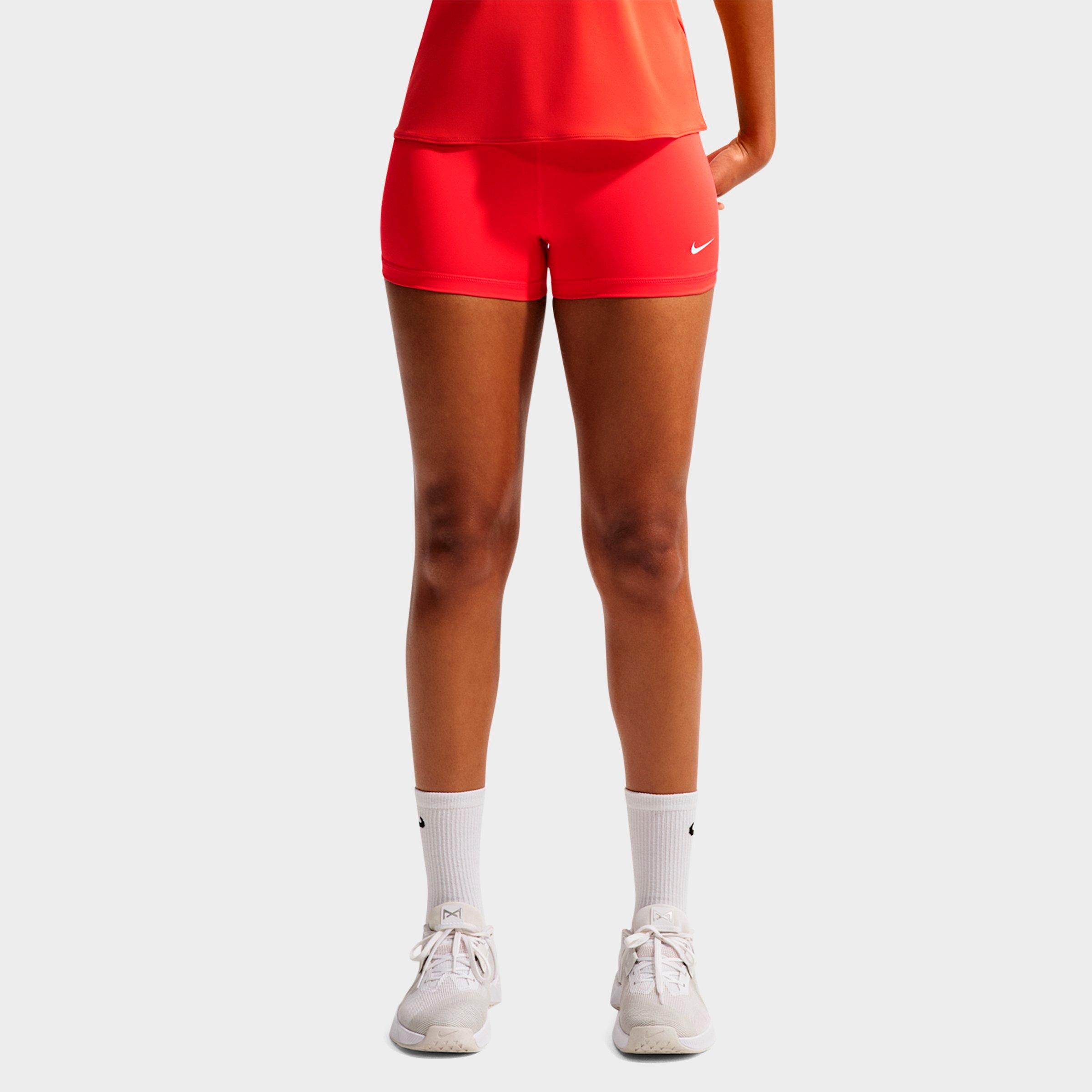 Nike Women's Pro Sculpt High-Waisted 3" Biker Shorts in Light Crimson/White Size: Large
