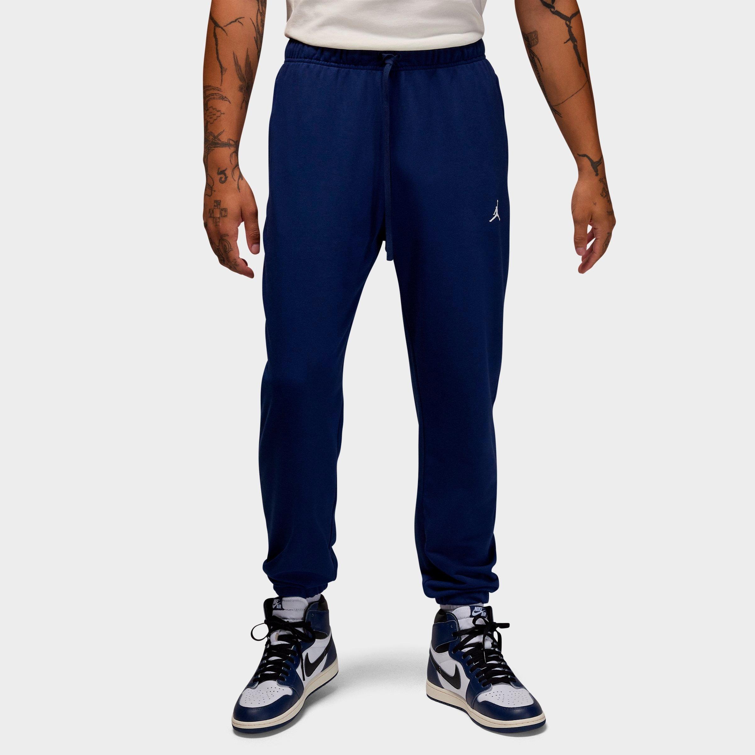 Jordan Men's Dri-FIT Sport Crossover Fleece Jogger Pants in Midnight Navy/White Size: Large