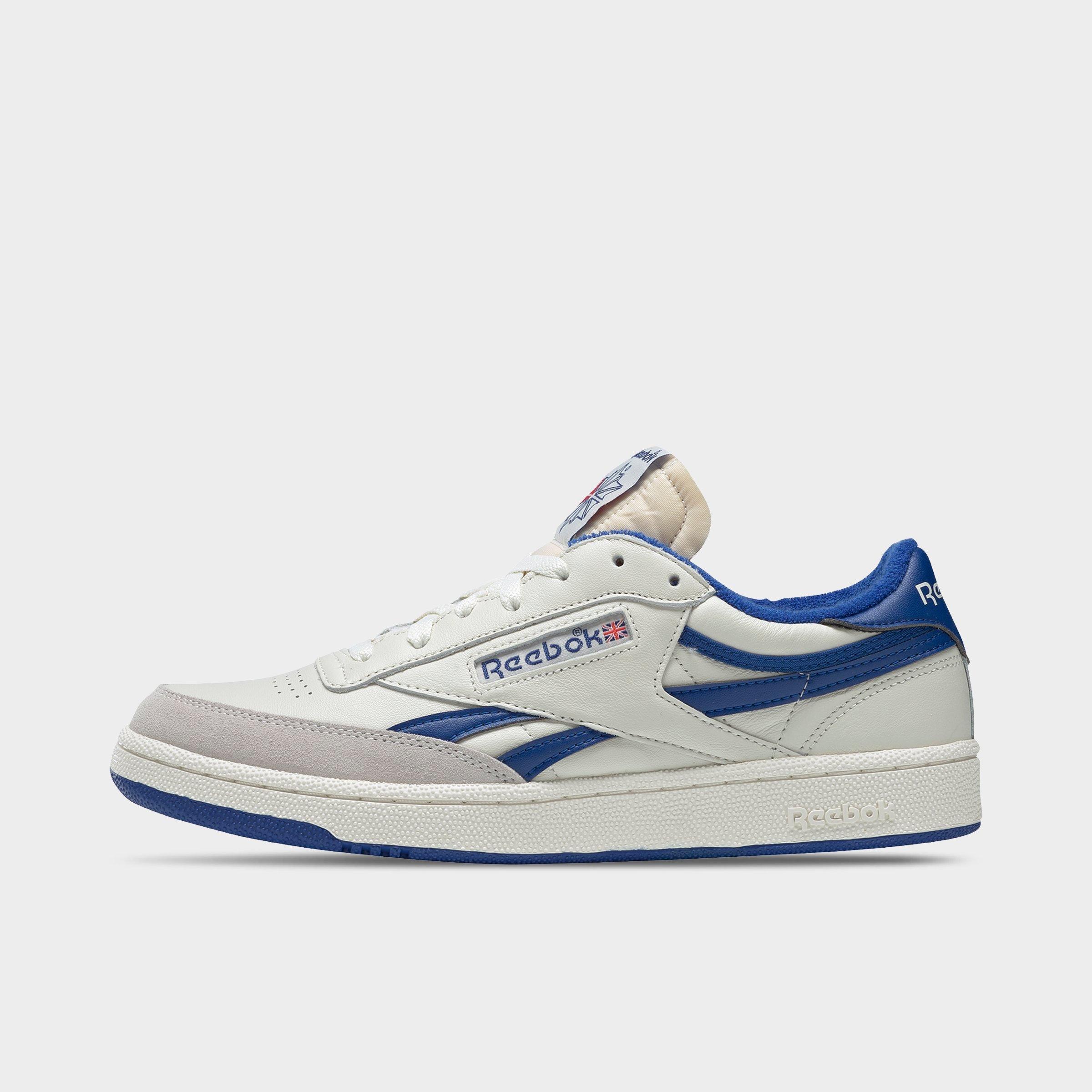 Reebok Men's Club C Revenge Vintage Casual Shoes in Chalk/Collegiate Royal/Excellent Red Size: 7.5