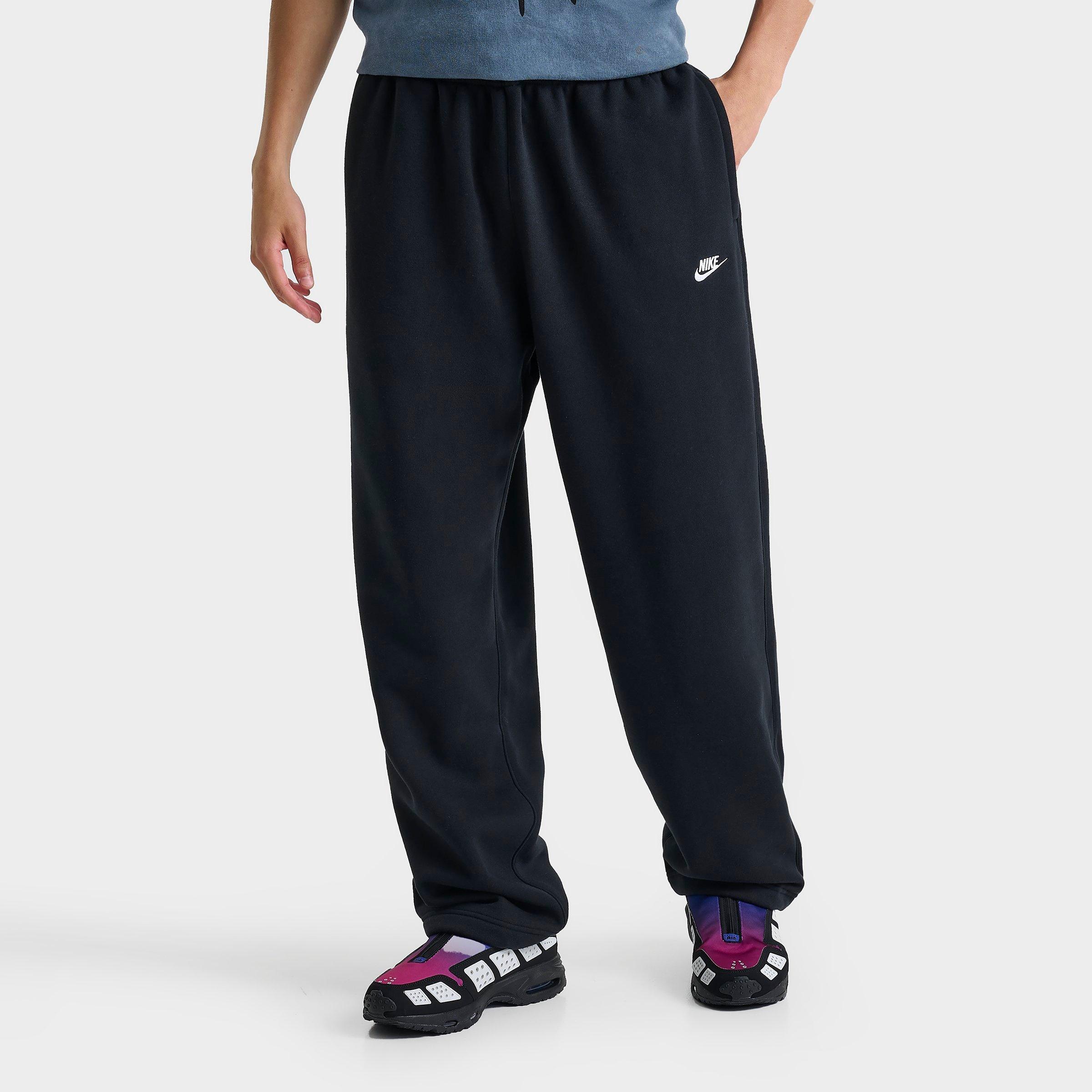Nike Men's Club Fleece Bungee Sweatpants in BLACK/BLACK/WHITE Size: XS