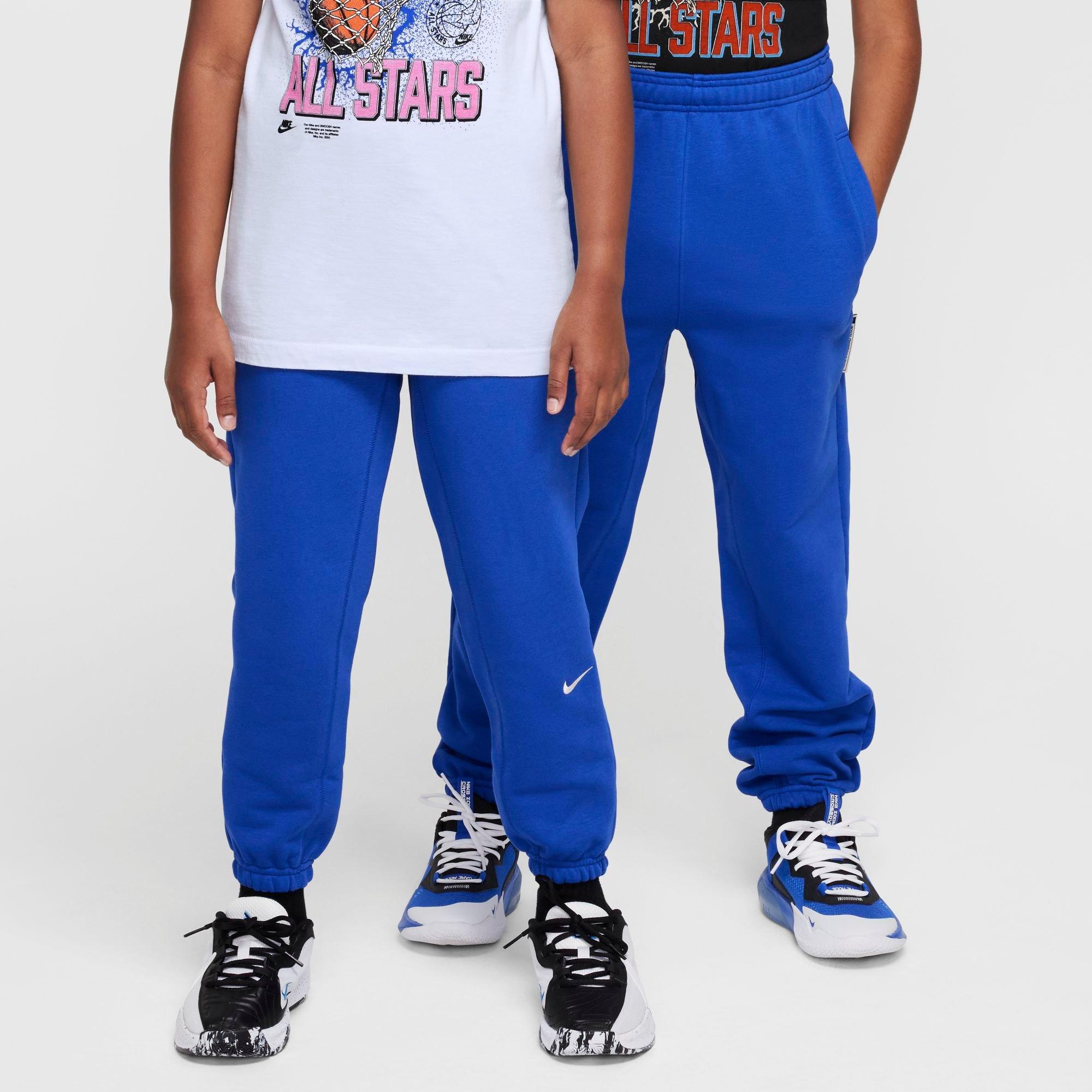 Nike Kids Standard Issue Dri-FIT Fleece Jogger Pants in Game Royal/Pale Ivory Size: Medium
