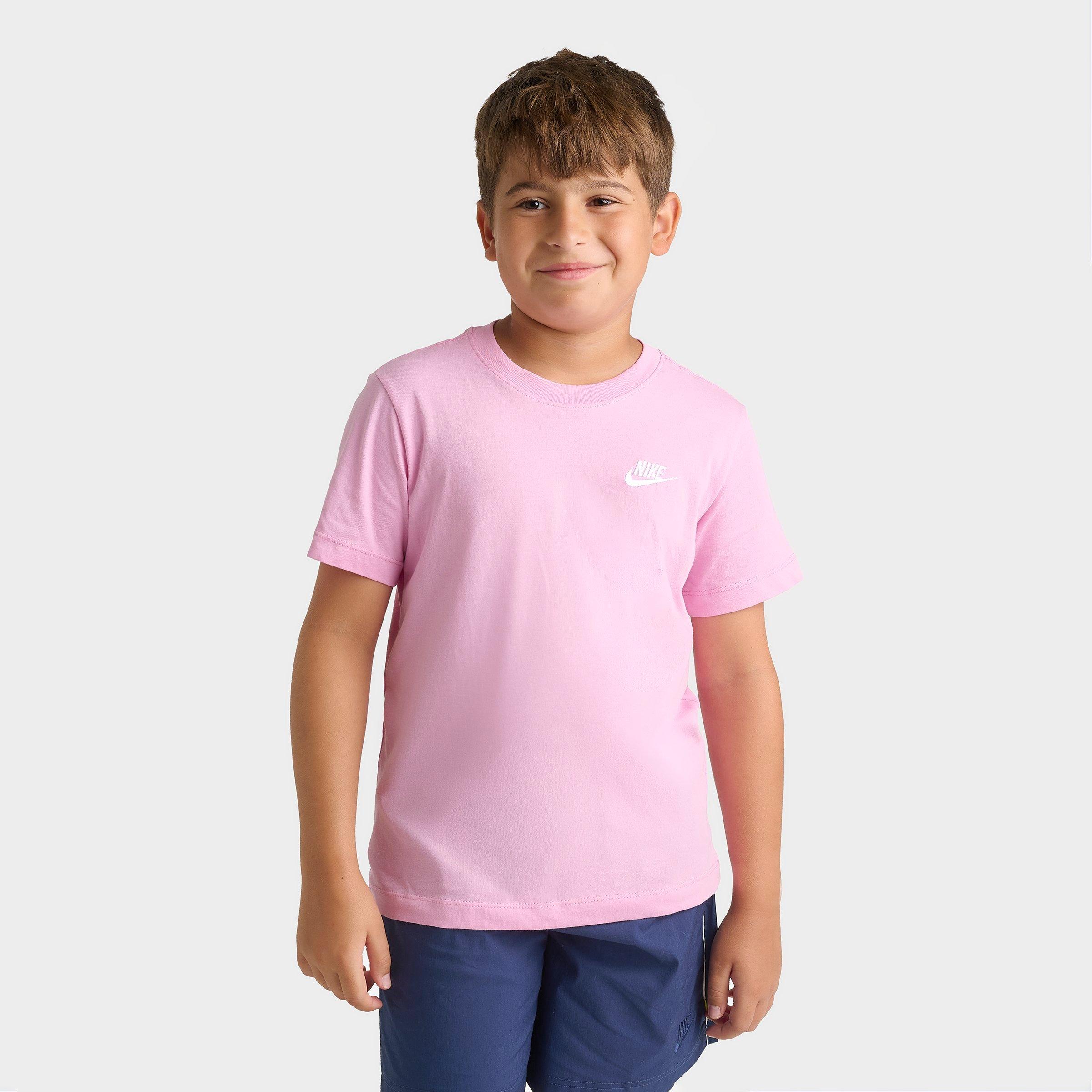 Nike Big Kids Sportswear T-Shirt in Pink Rise Size: Small