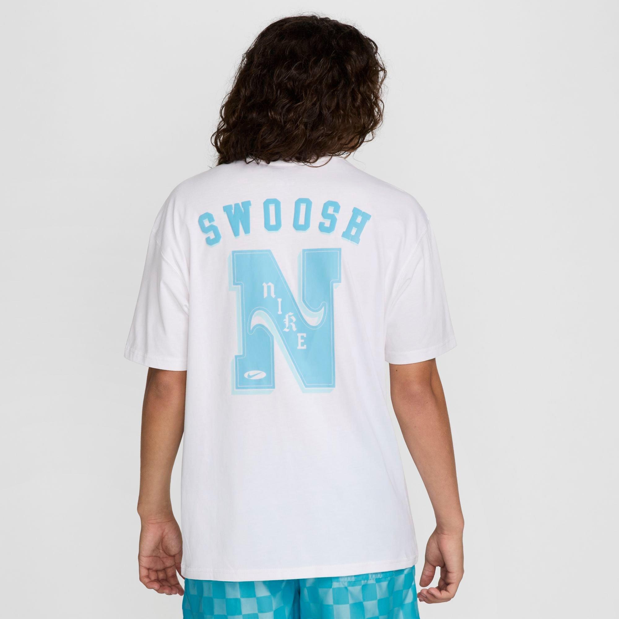Nike Men's Sportswear Swoosh High T-Shirt in White Size: Small