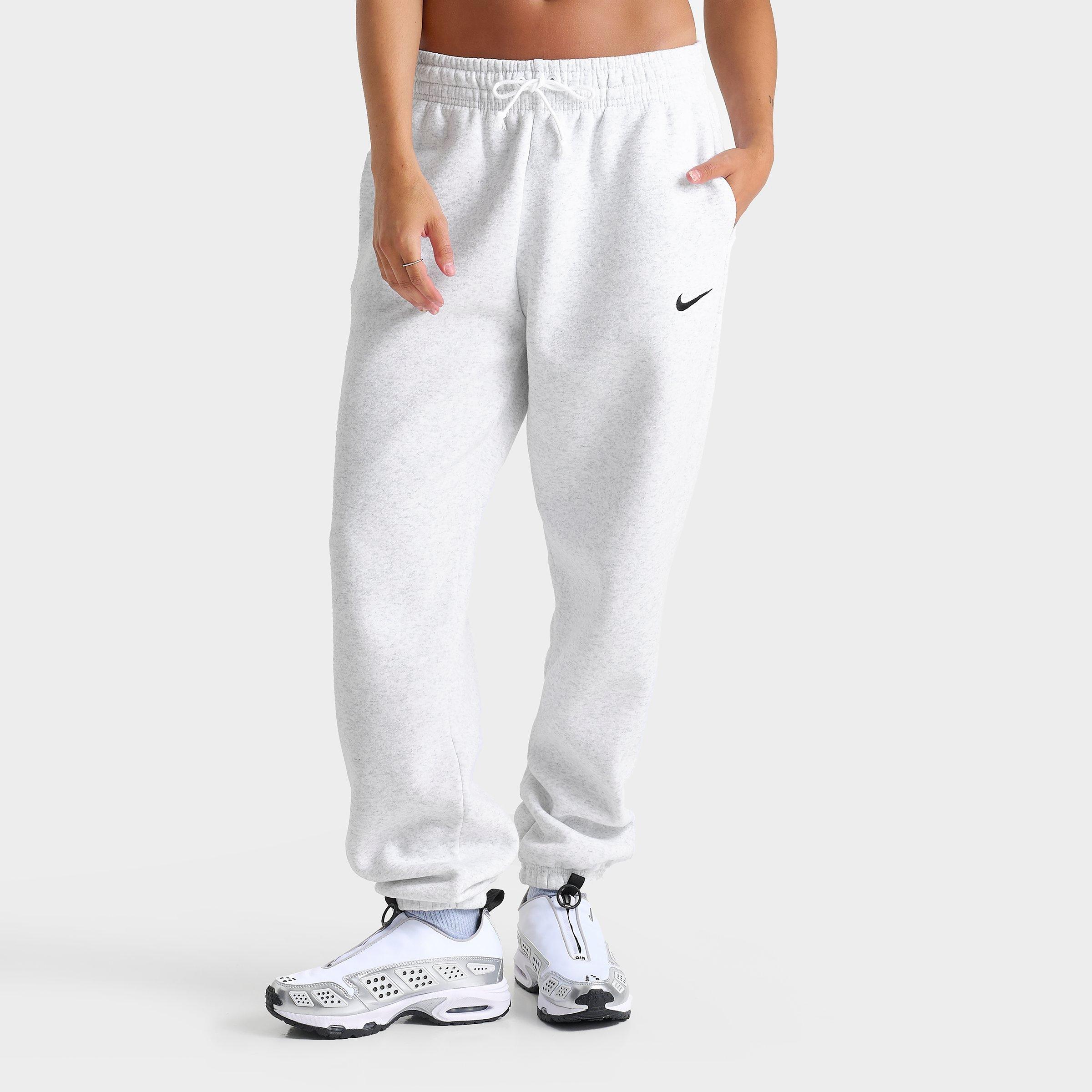 Nike Women's Sportswear Phoenix Fleece Oversized High-Waisted Jogger Pants in Birch Heather/Black Size: XS