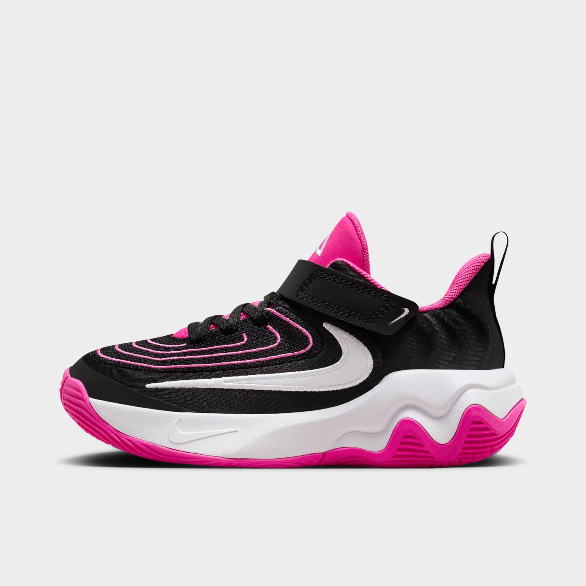 Nike Little Kids Giannis Immortality 4 Stretch Lace Basketball Shoes in BLACK/WHITE-LASER FU Size: 10.5